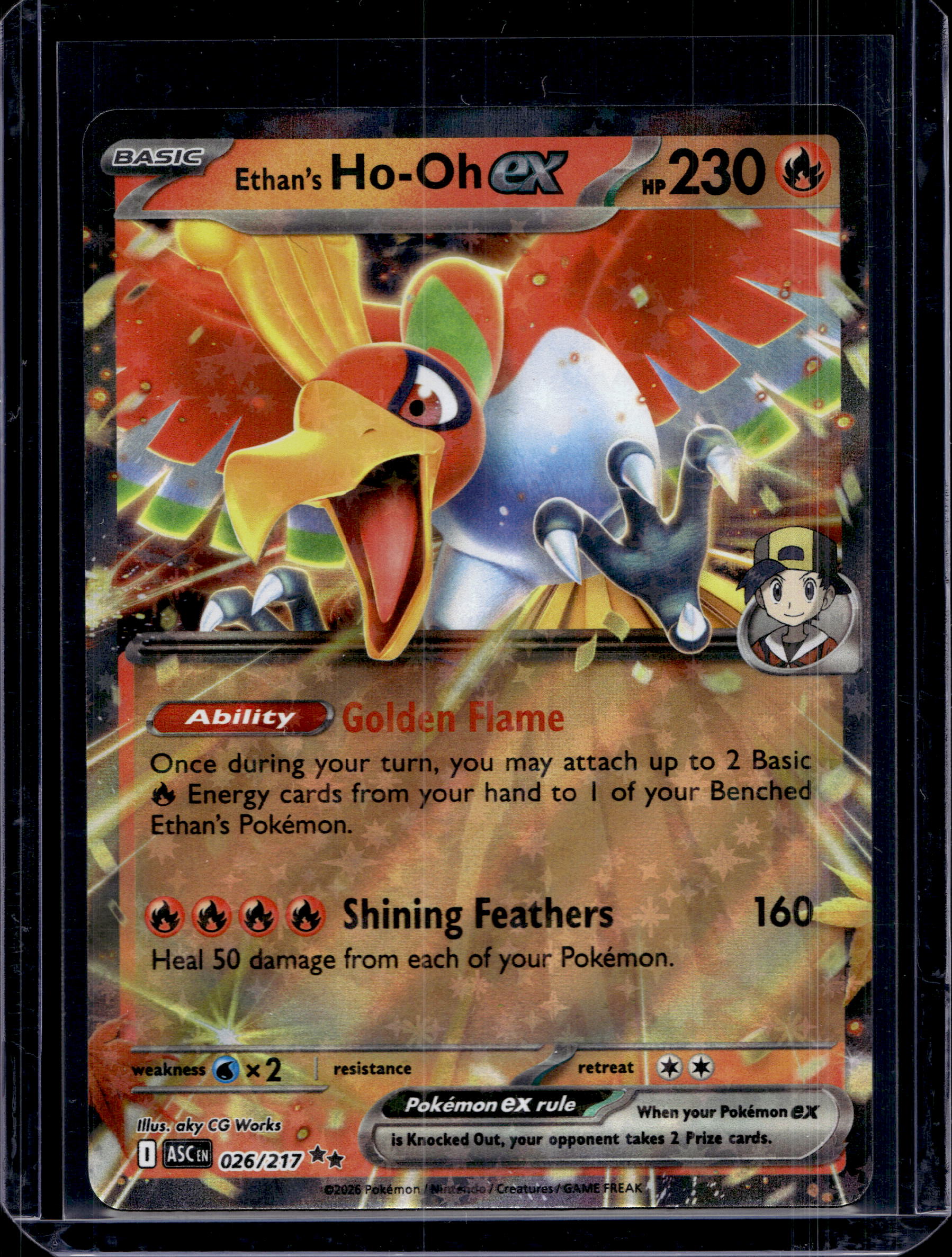 Ethan's Ho-Oh Ex 026/217 Raw