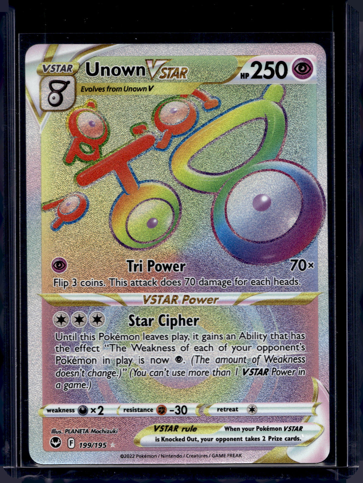 Unown VSTAR (Secret) 199/195 Raw