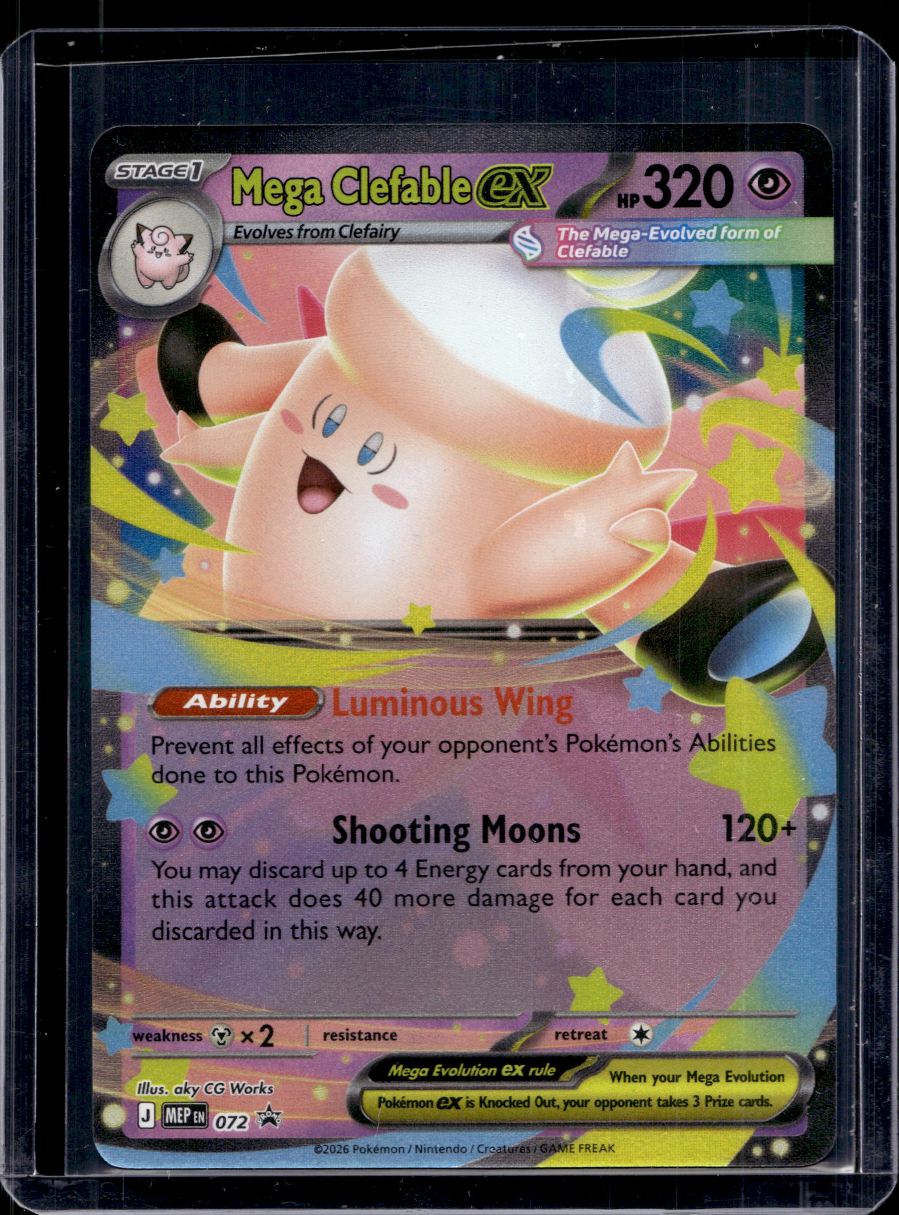 Mega Clefable ex 072 Raw RookieLegends