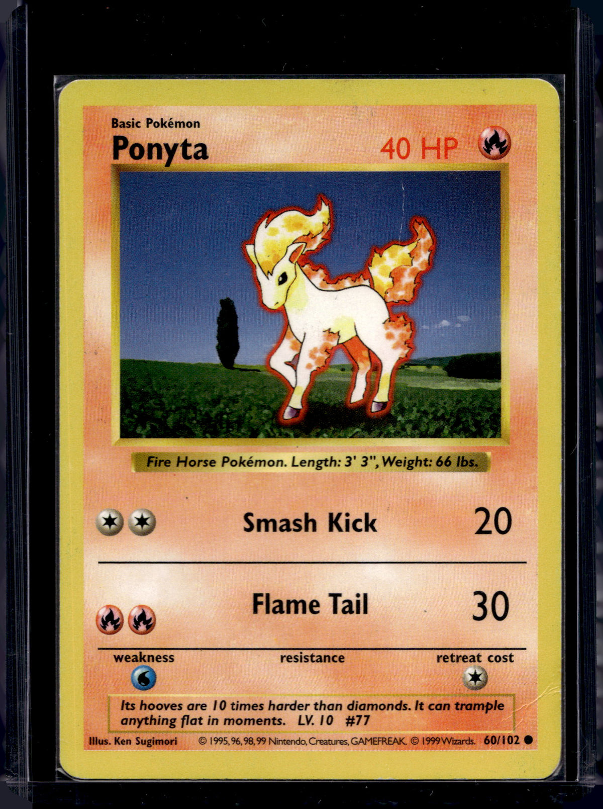 Ponyta (Base Set - Shadowless) 60/102 Raw