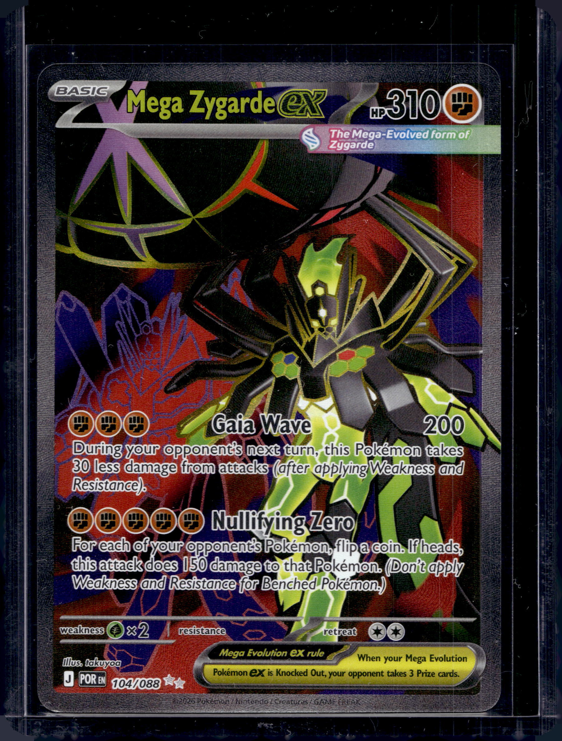 Mega Zygarde ex 104/088 Raw RookieLegends