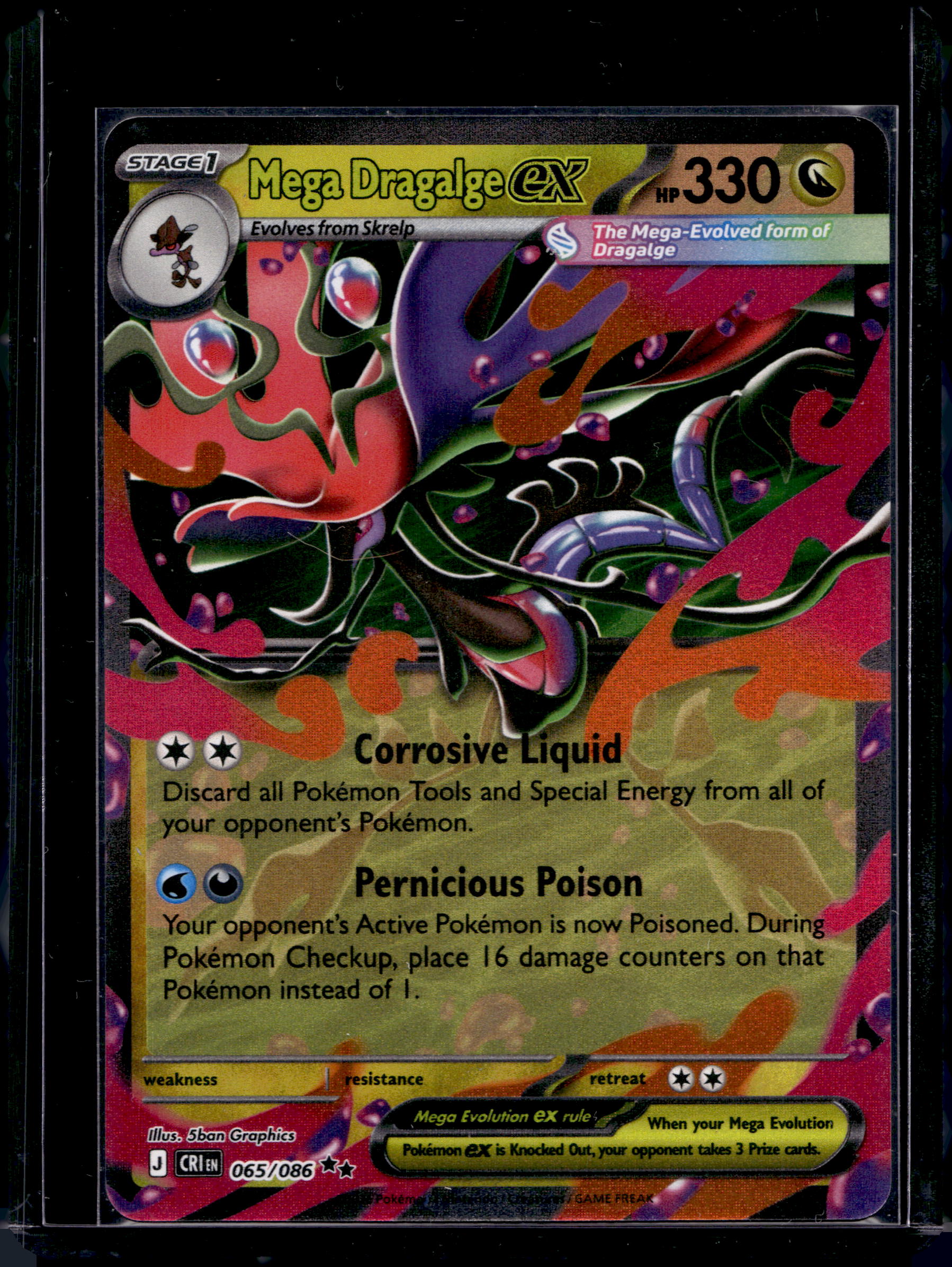 Mega Dragalge Ex 065/086 Raw RookieLegends