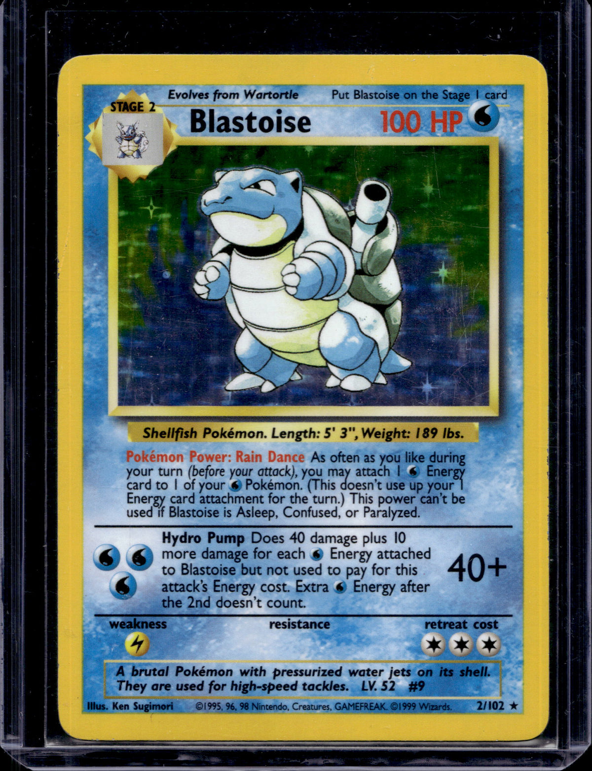 Blastoise (Base Set - Holo) 2/102 Raw