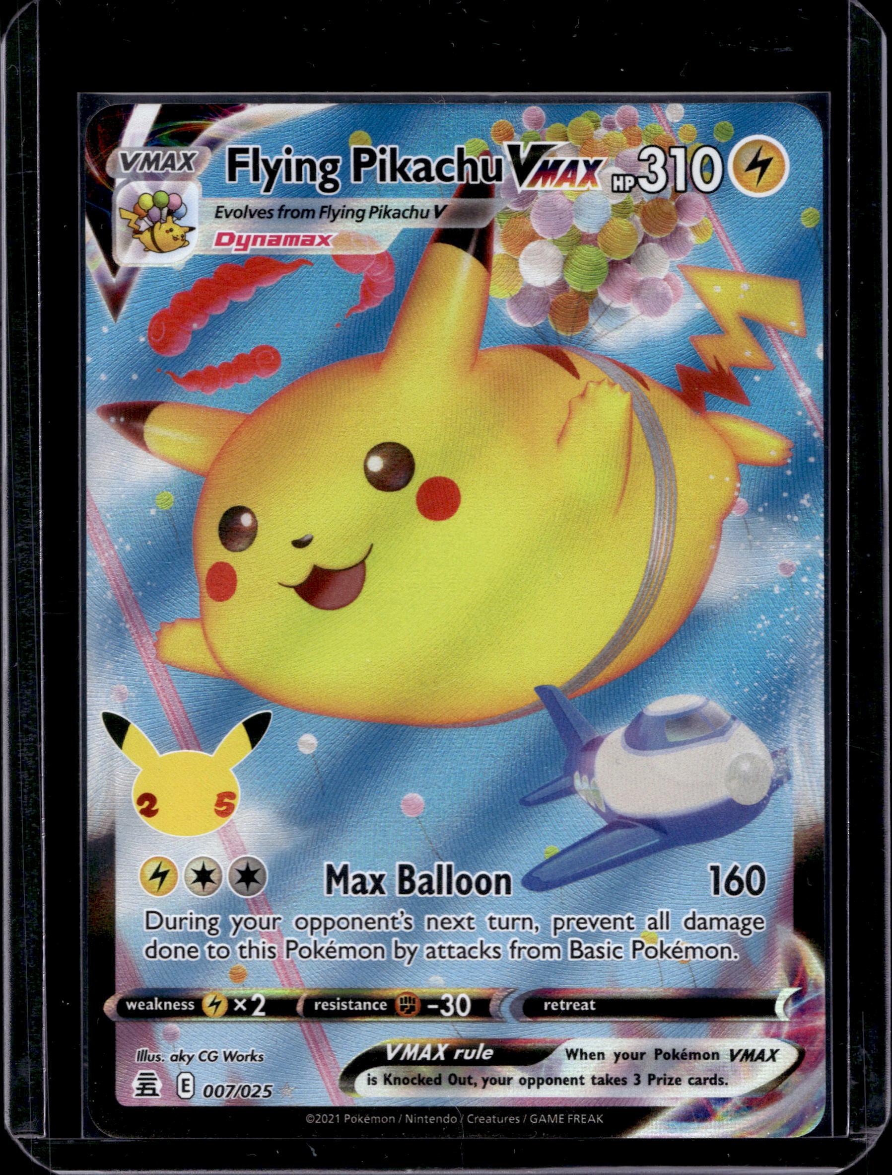 Flying Pikachu Vmax 007/025 Raw RookieLegends
