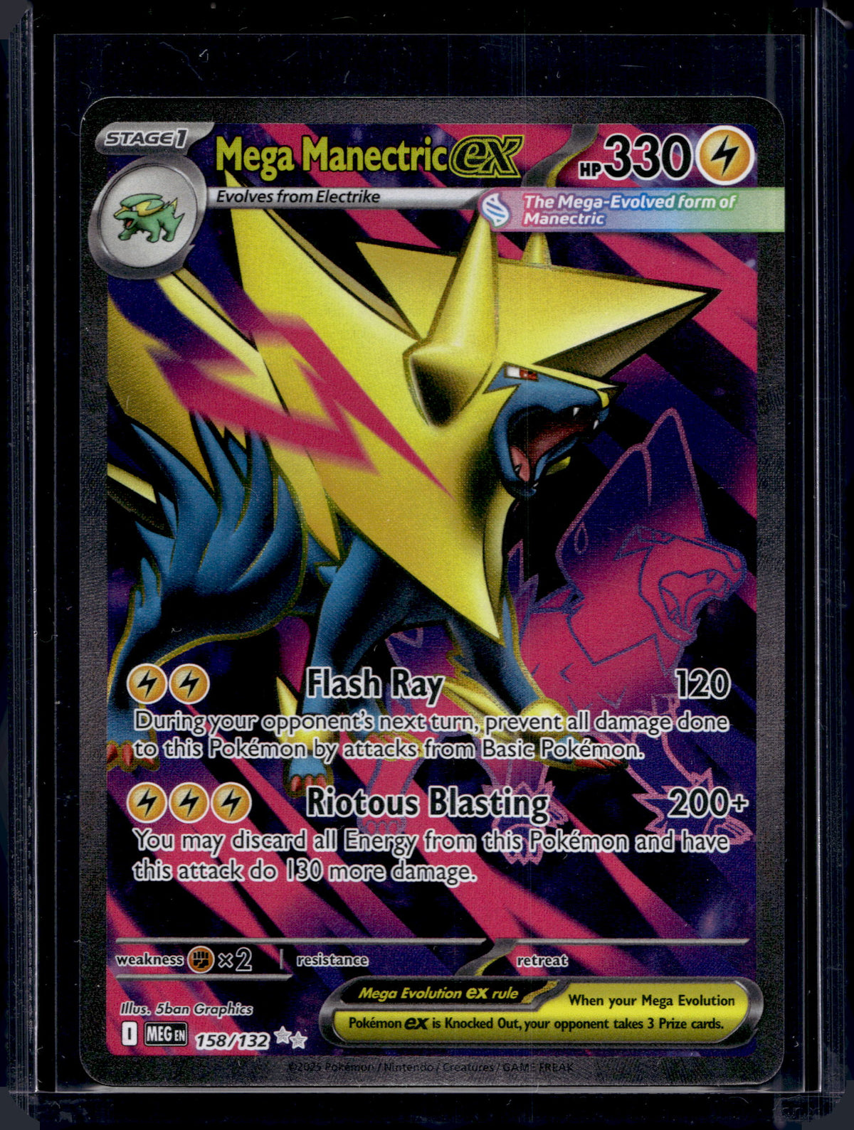 Mega Manectric ex 158/132 Raw RookieLegends