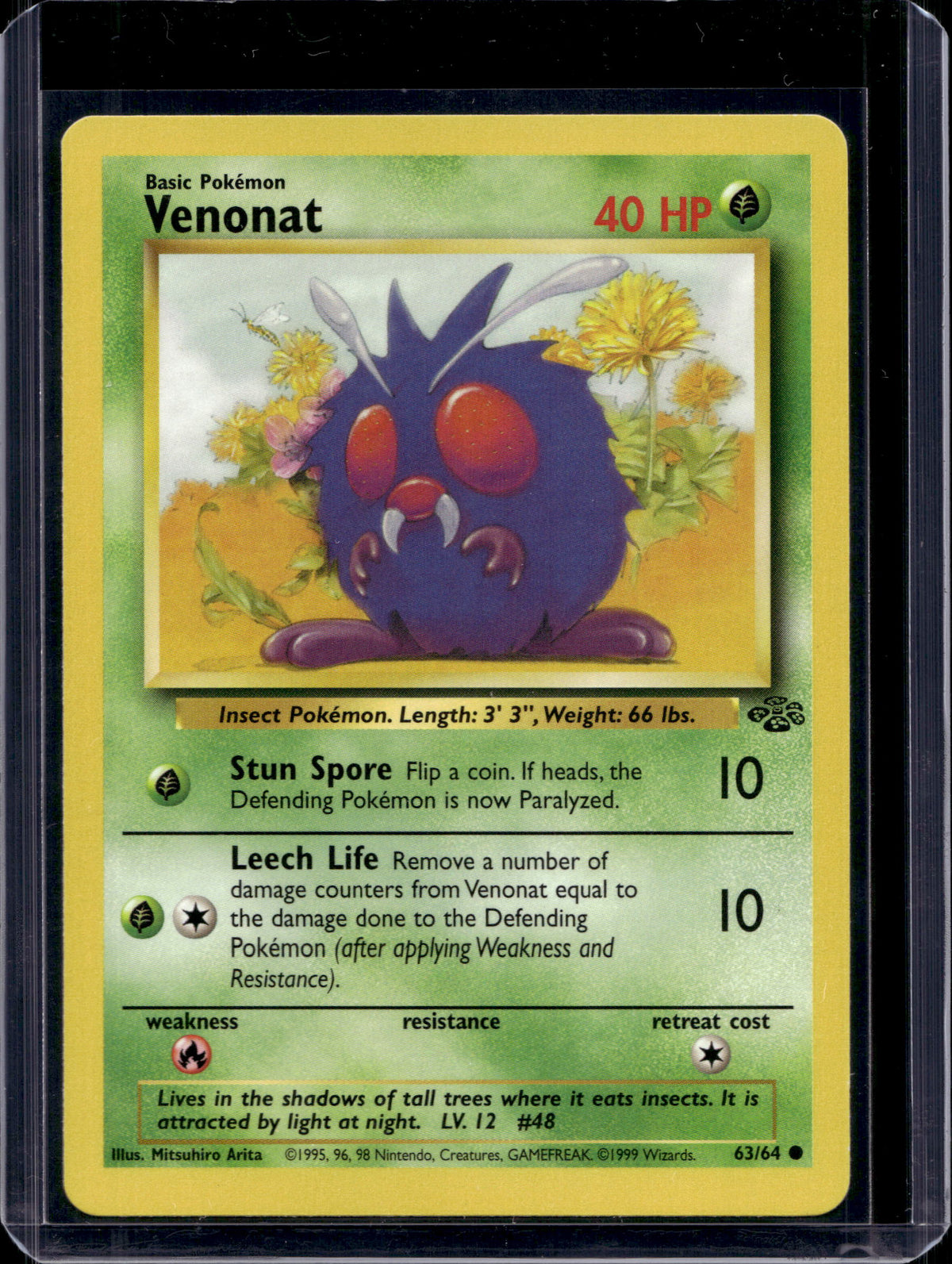 Venonat (Jungle - Unlimited) 63/64 Raw