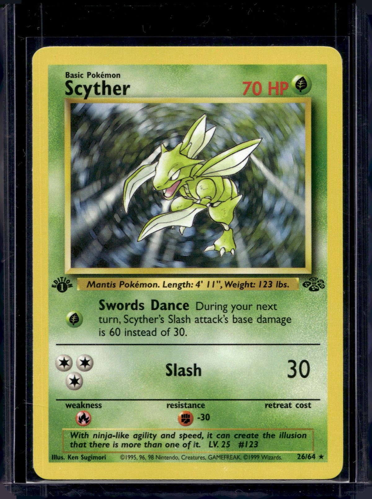 Scyther (Jungle - 1st Edition Common) 26/64 Raw