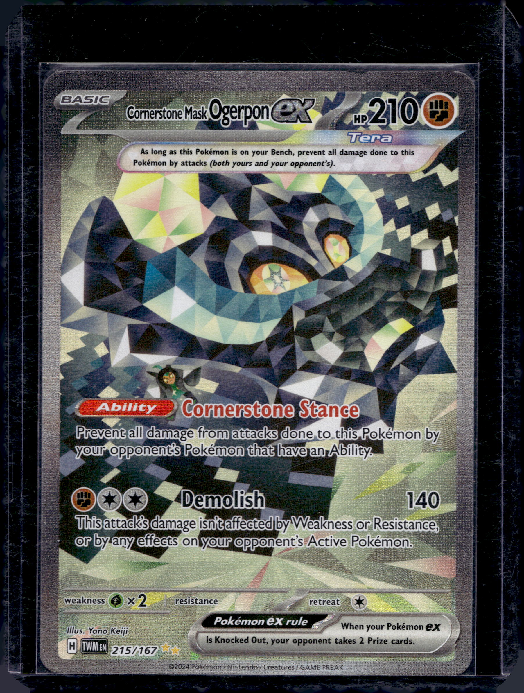 Cornerstone Mask Ogerpon Ex 215/167 Raw RookieLegends