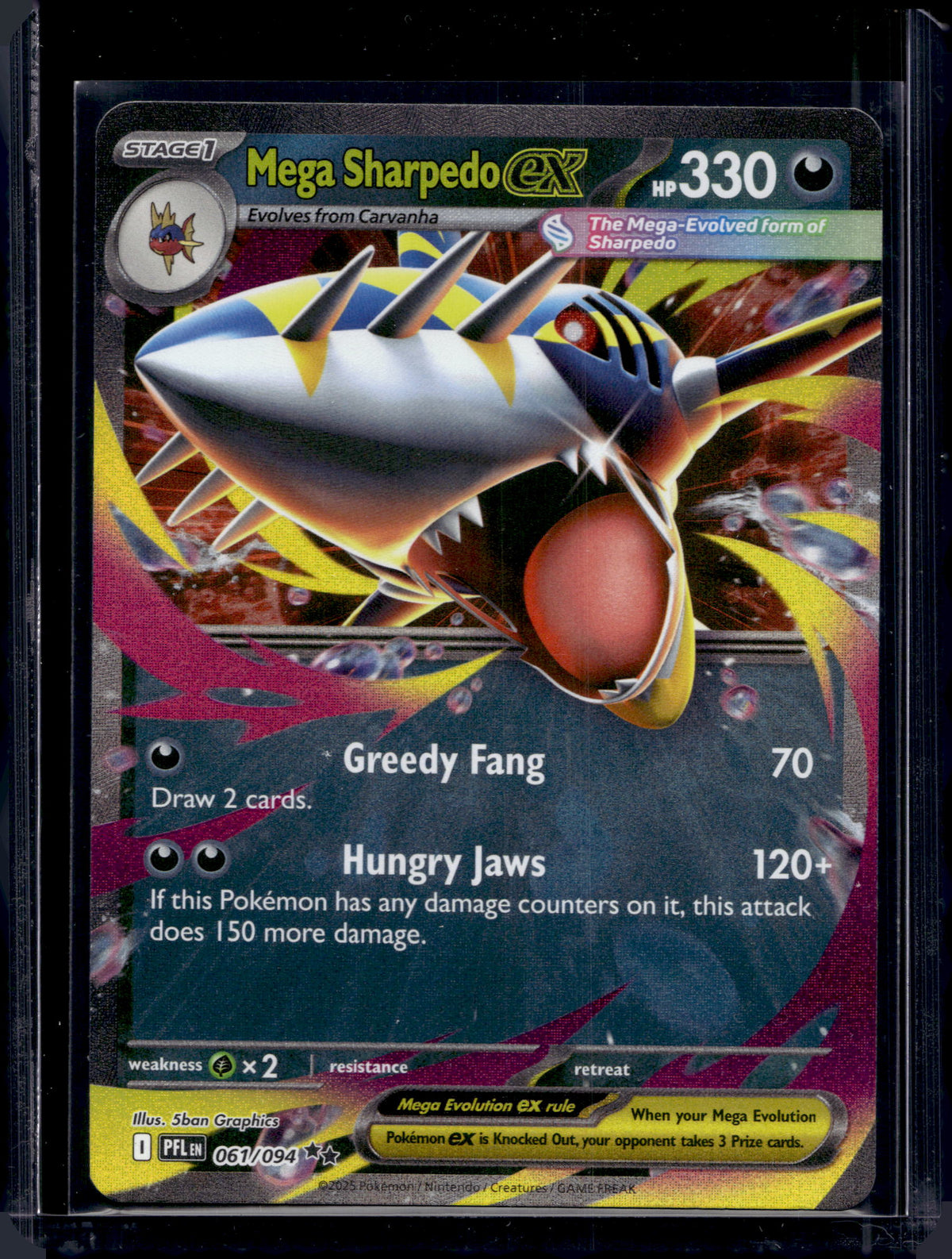Mega Sharpedo ex 061/094 Raw RookieLegends