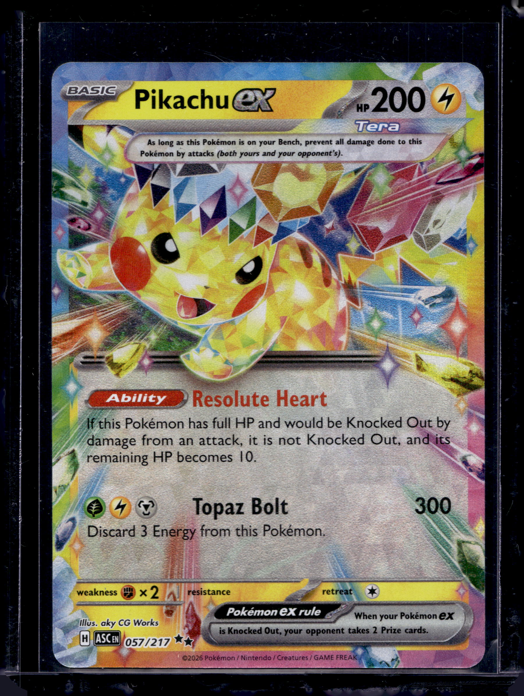 Pikachu Ex 057/217 Raw RookieLegends