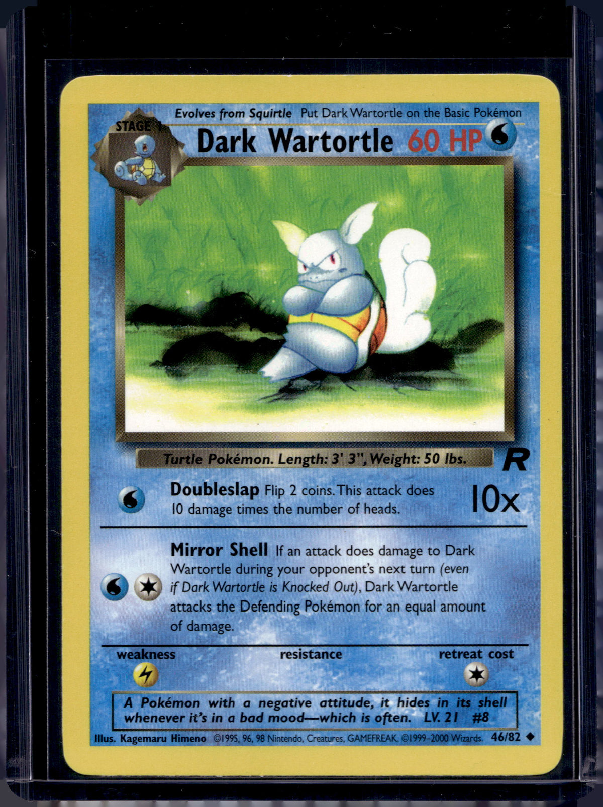 Dark Wartortle (Team Rocket's - Unlimited) 46/82 Raw