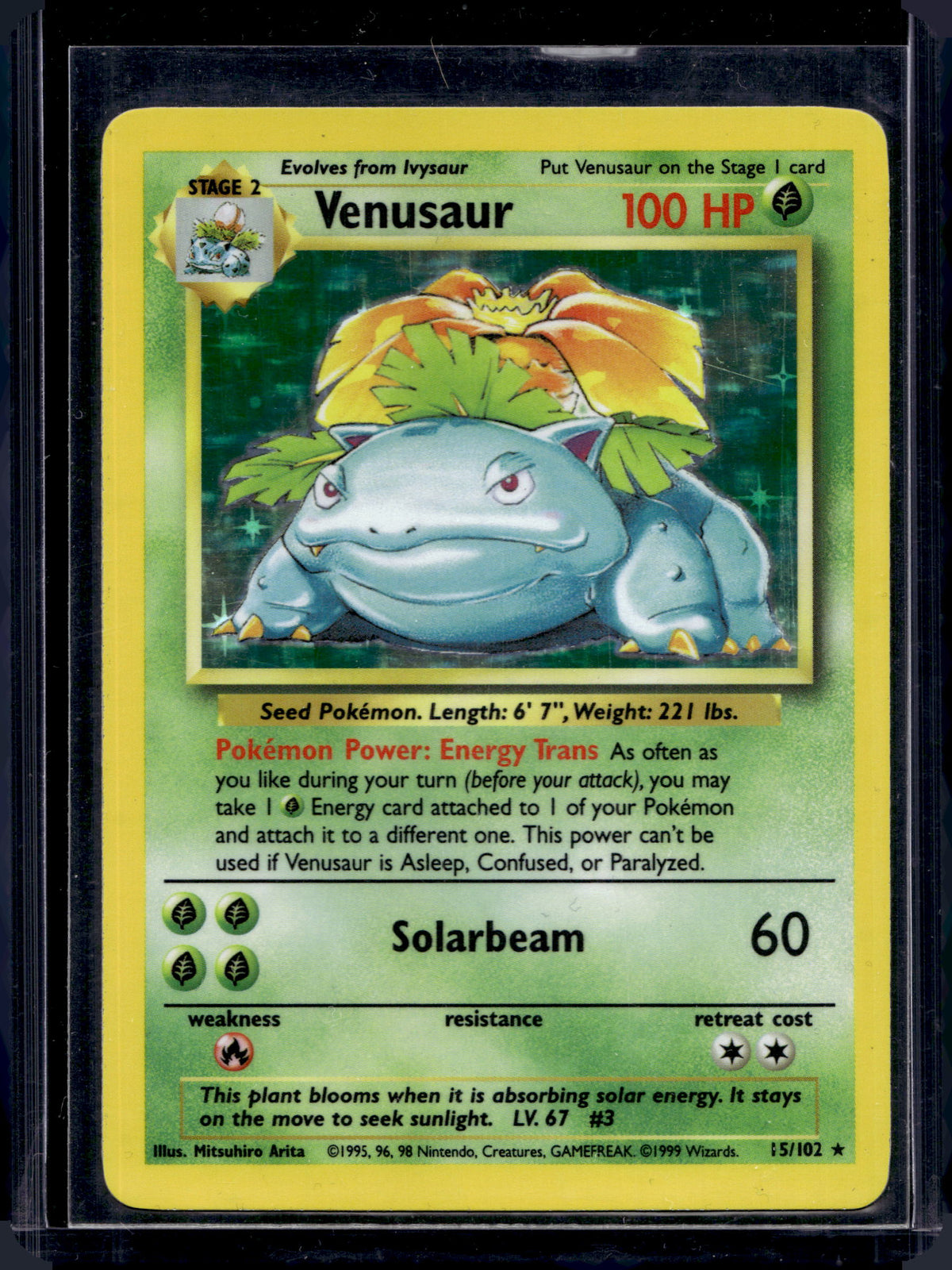 Venusaur (Base Set - Holo) 15/102 Raw