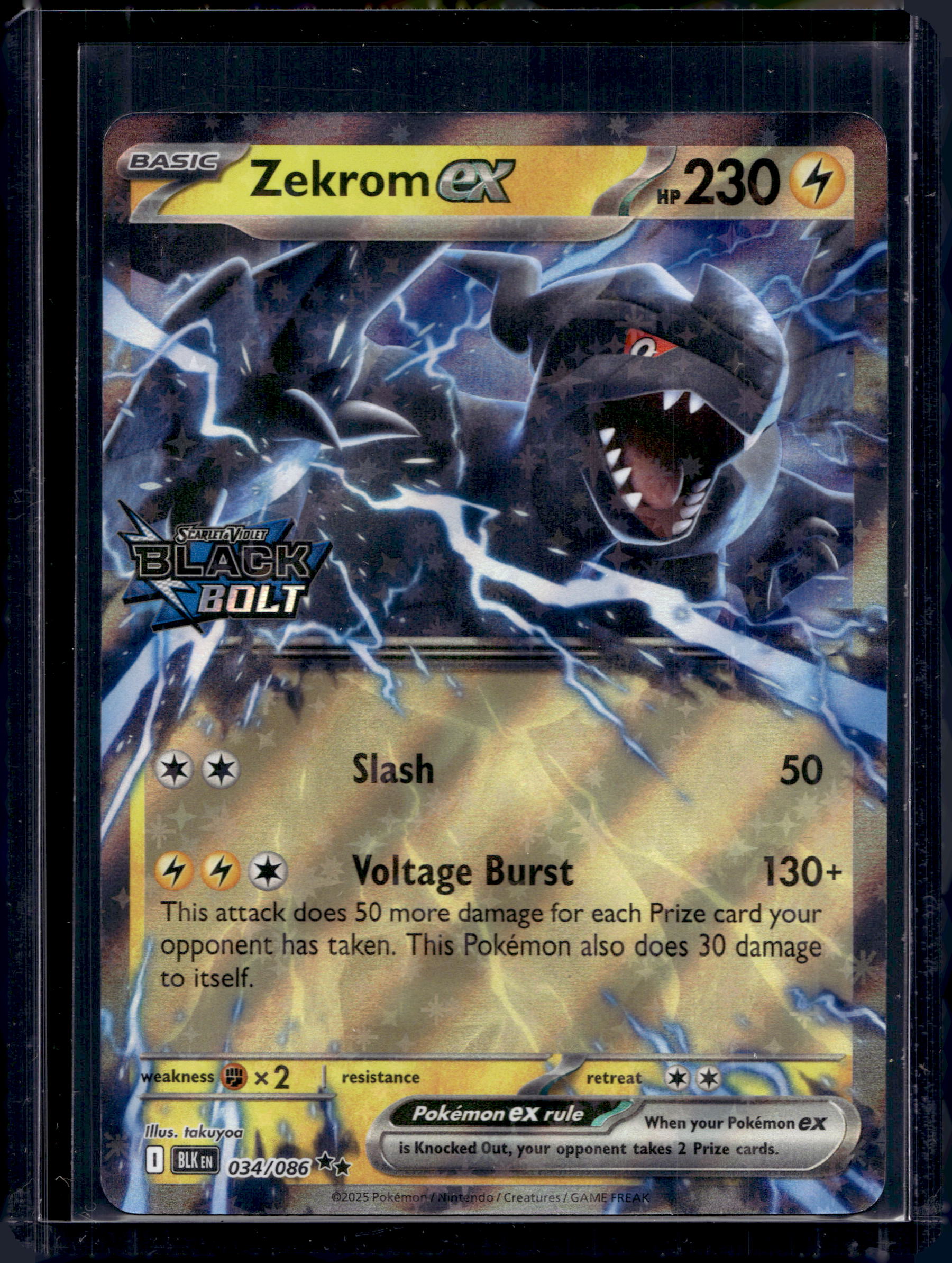 Zekrom ex (Black Bolt Stamped) 034/086 Raw RookieLegends