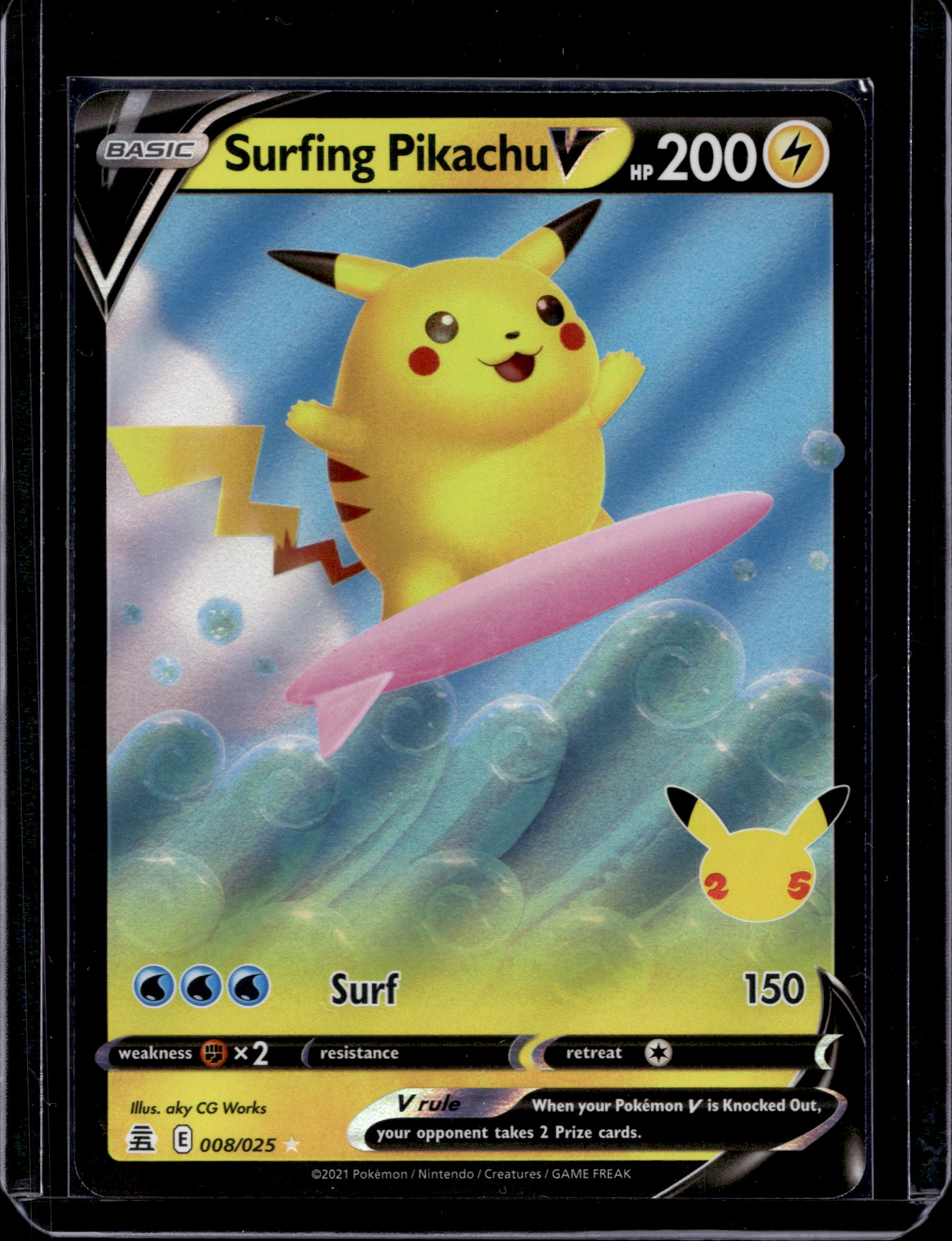 Surfing Pikachu V 008/025 Raw RookieLegends
