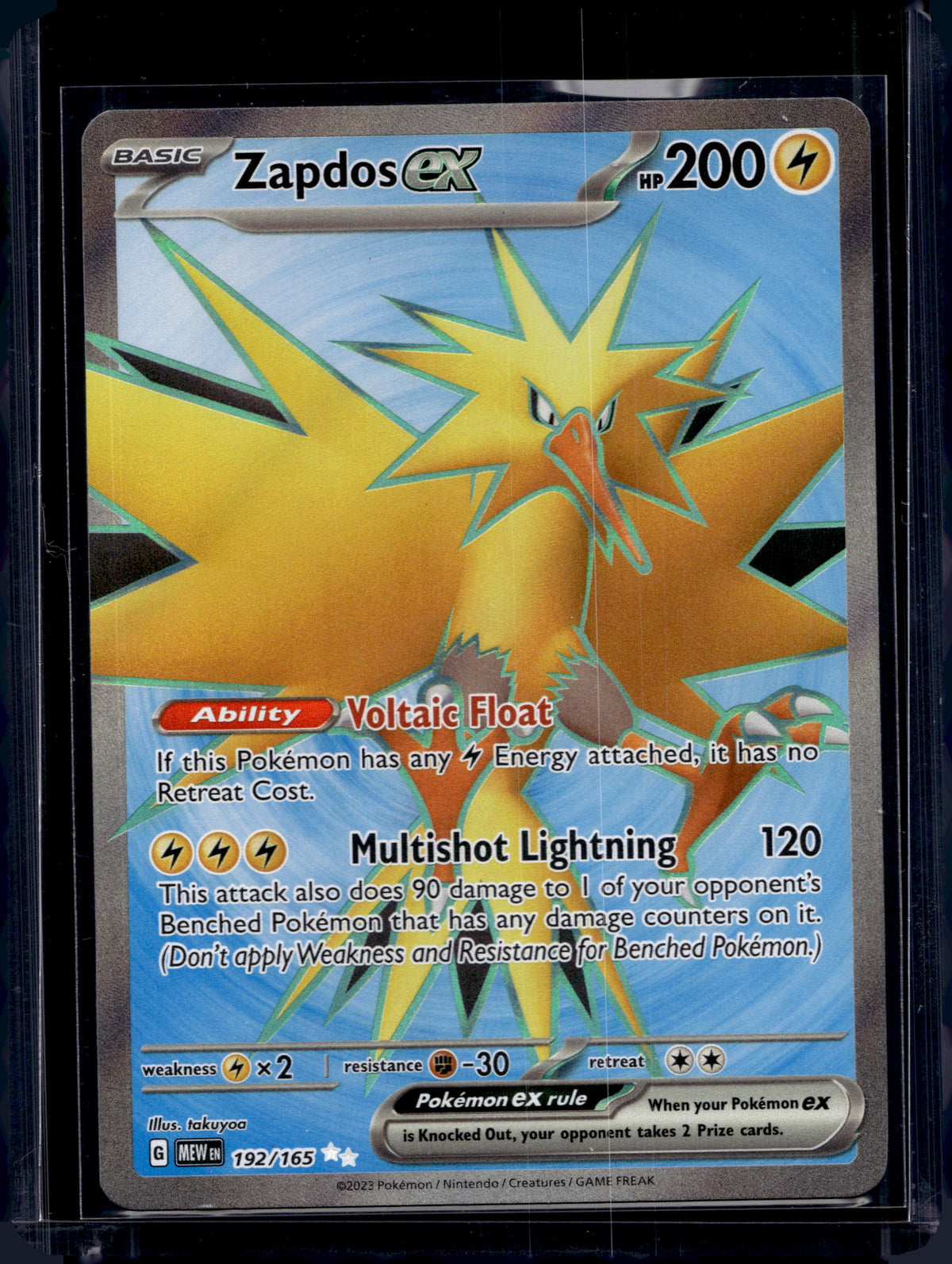 Zapdos ex 192/165 Raw RookieLegends