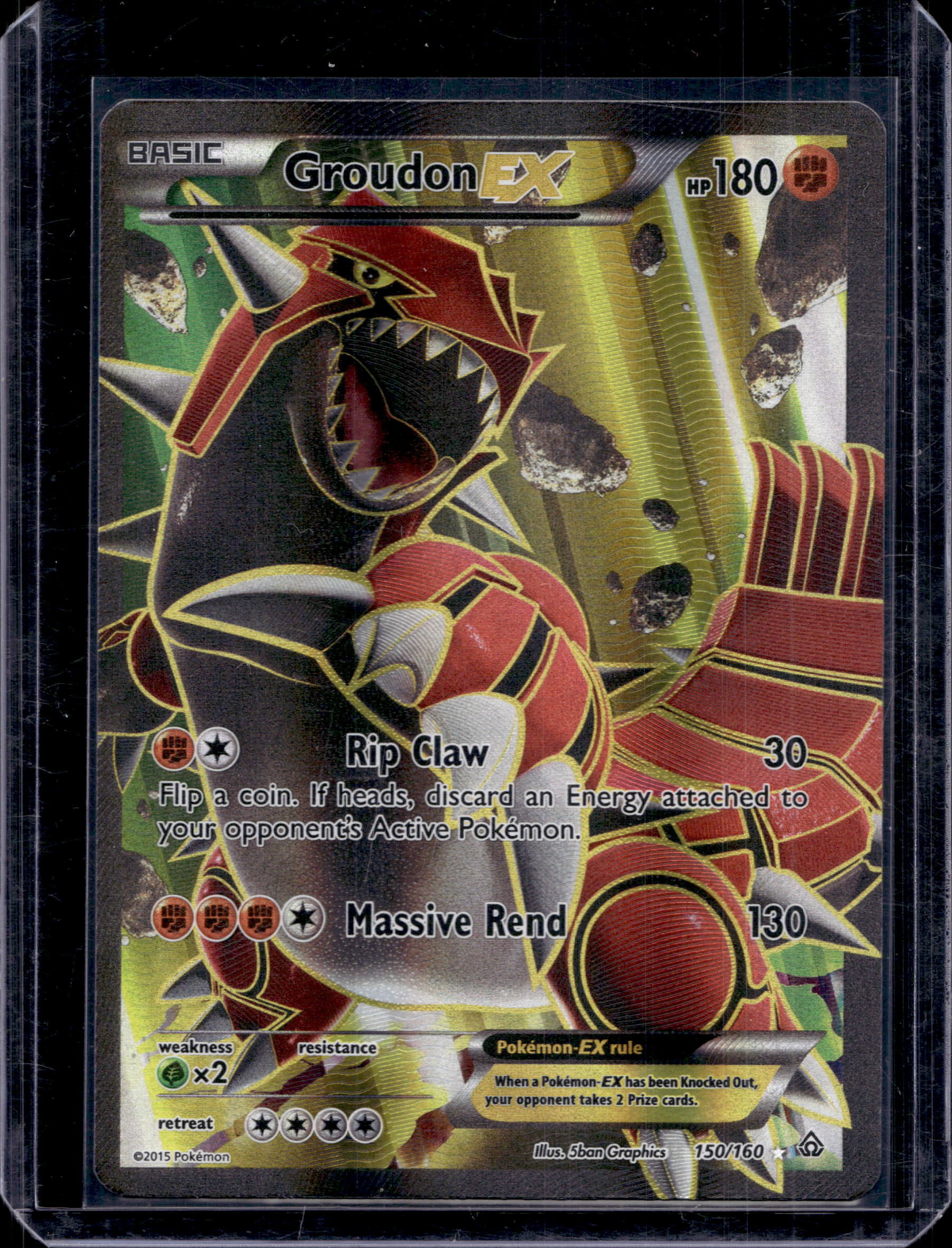 Groudon EX 150/160 Raw RookieLegends