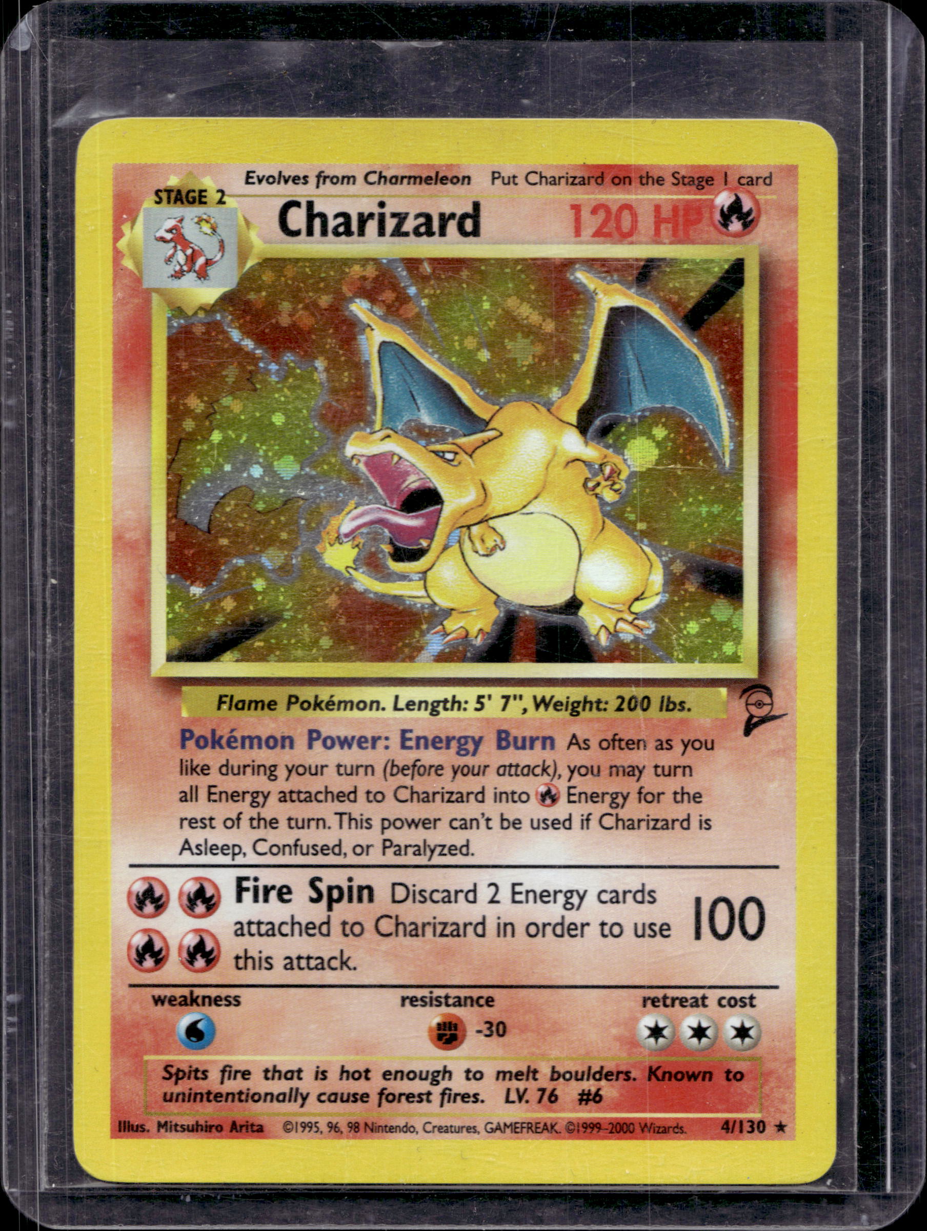 Charizard (Base Set 2) 4/130 Holofoil Raw RookieLegends