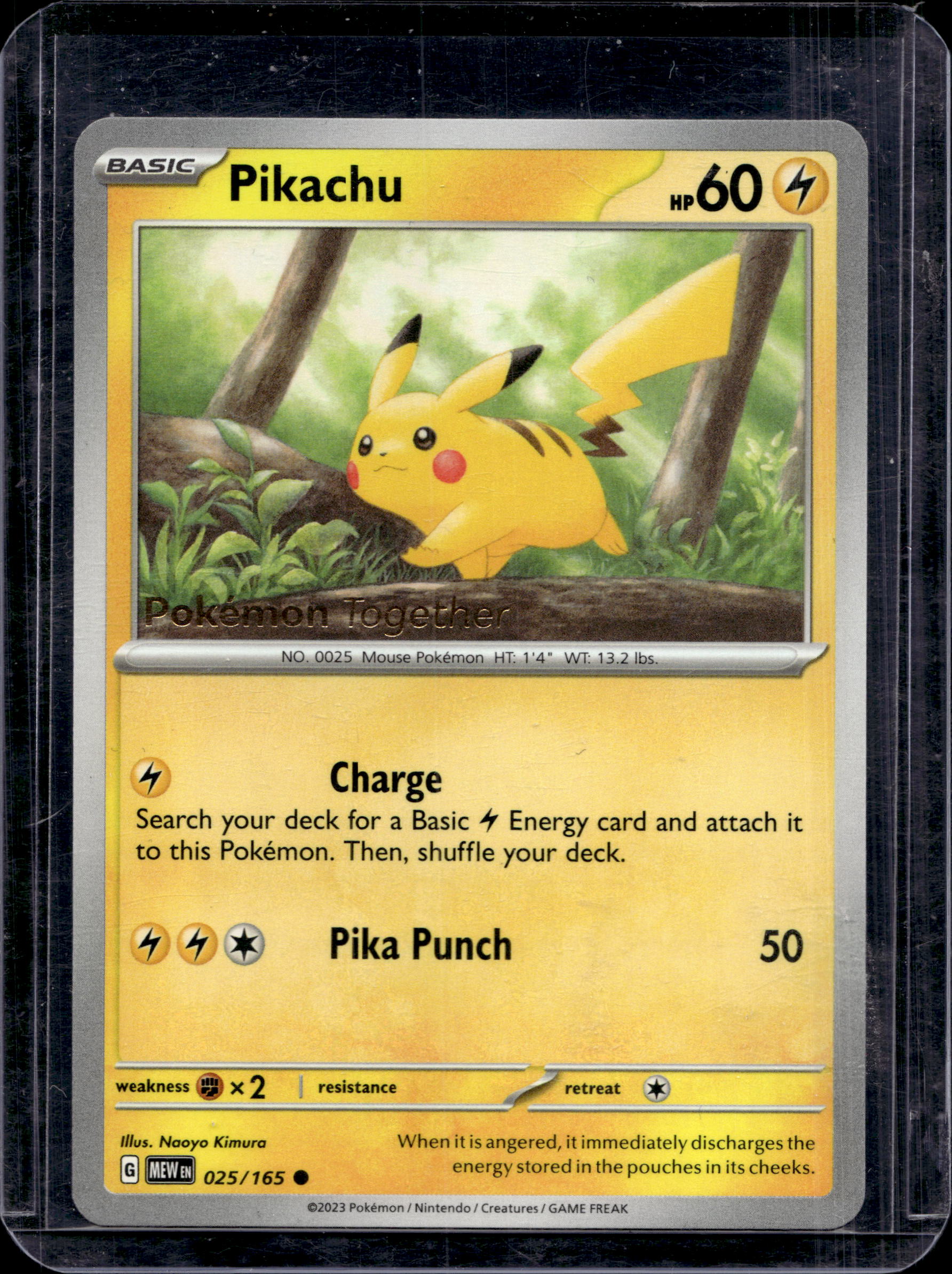 Pikachu (Pokemon Together) 025/165 Raw