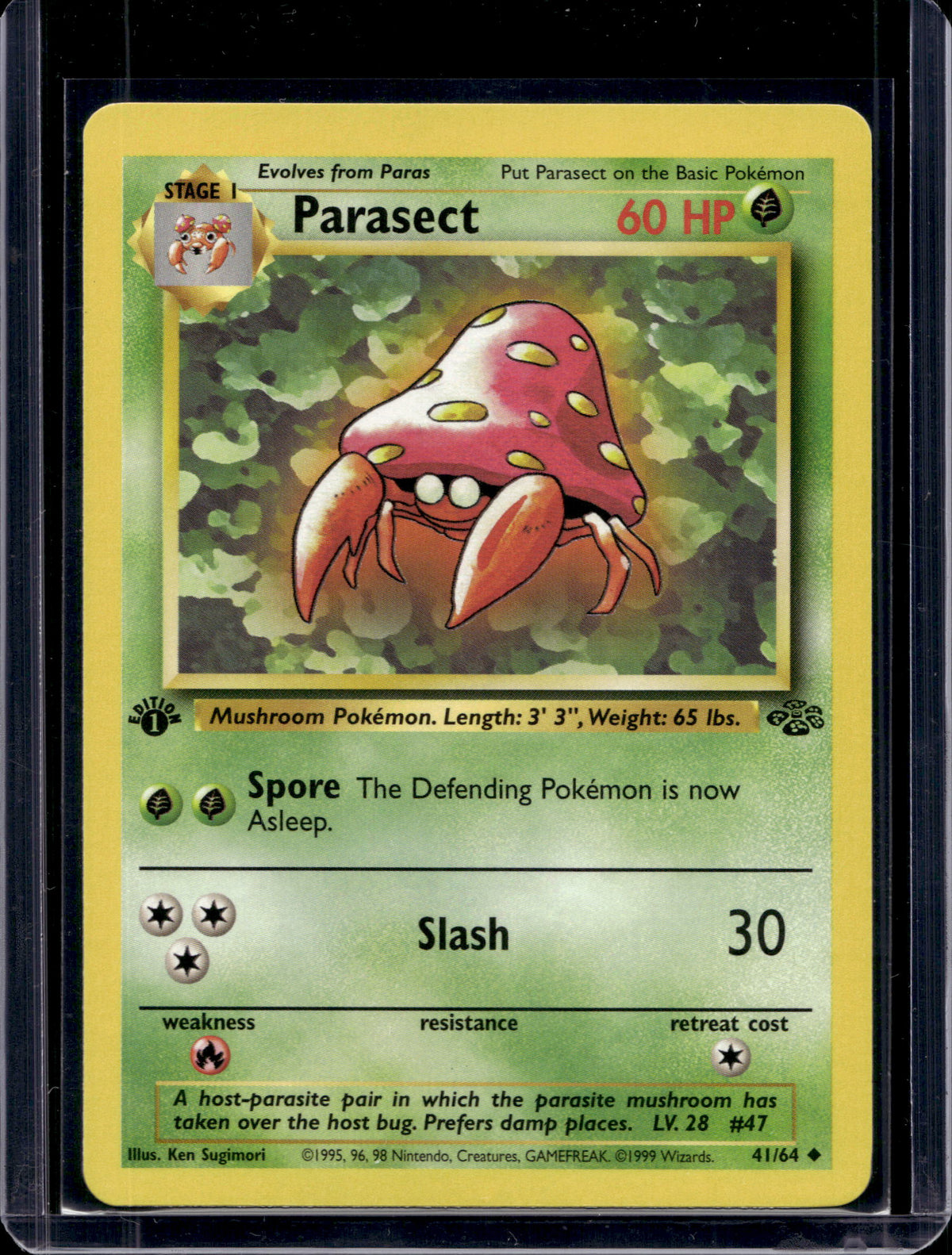 Parasect (Jungle - 1st Edition Common) 41/64 Raw