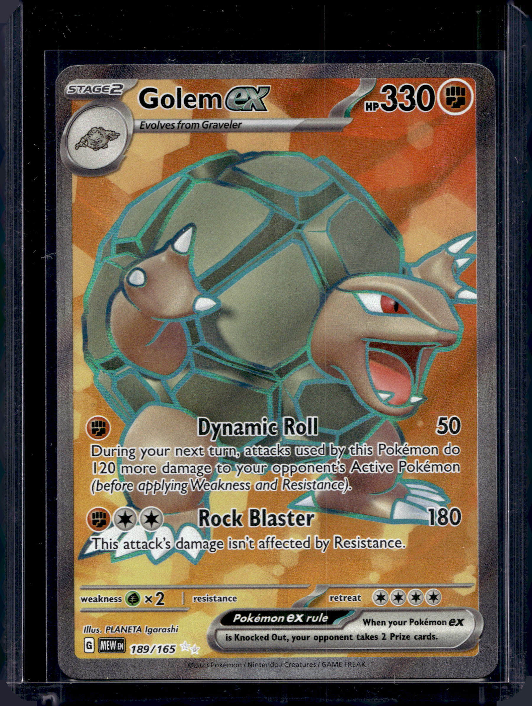 Golem ex 189/165 Raw RookieLegends