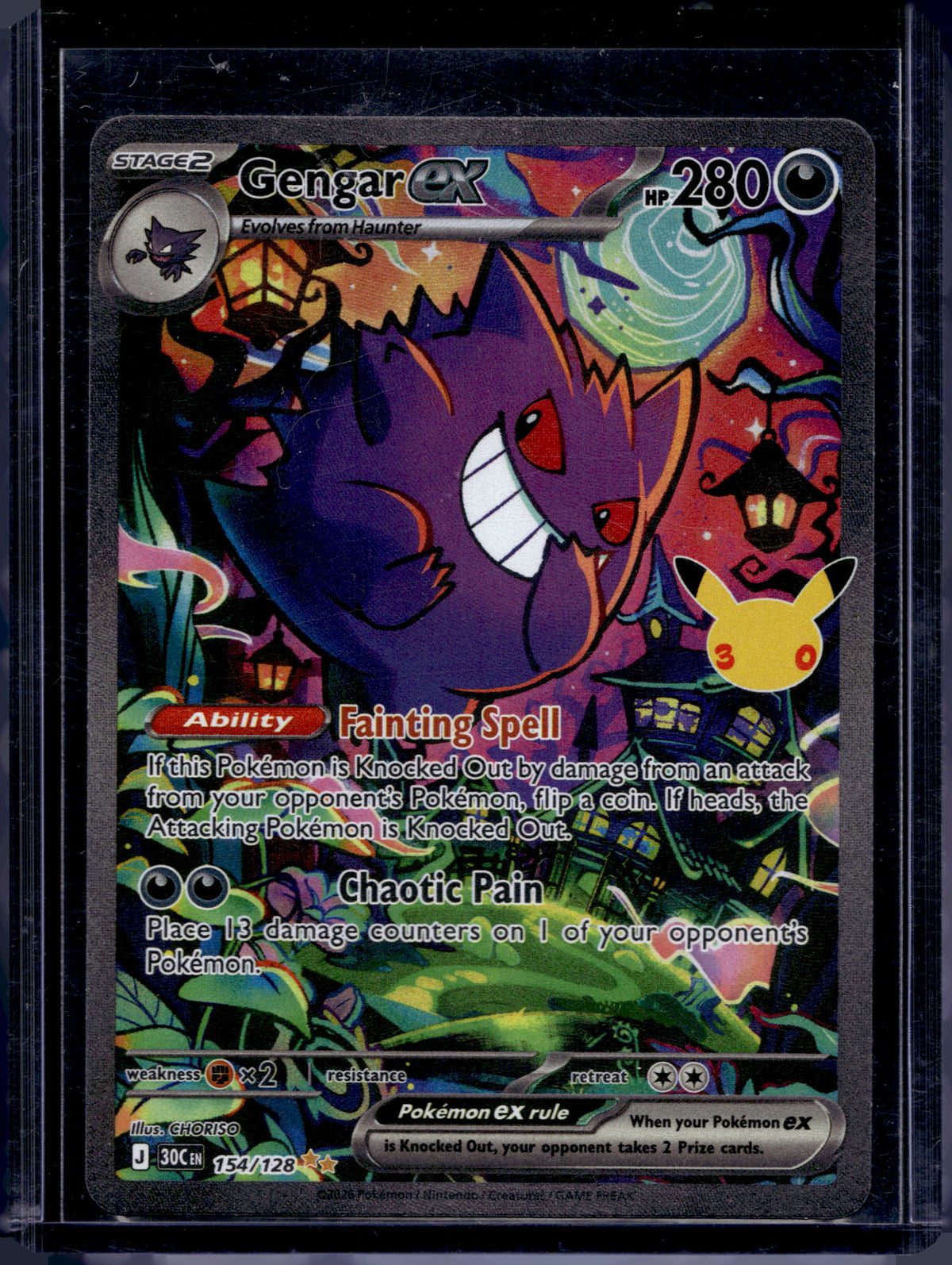 Gengar ex (30th Anniversary) 154/128 Raw