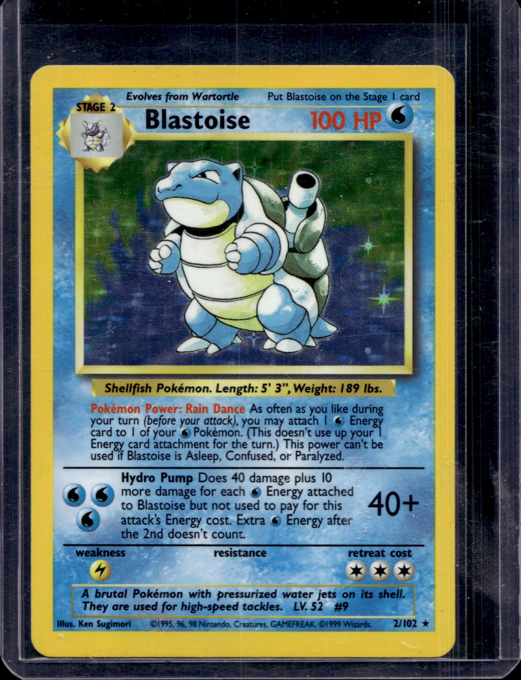 Blastoise Base Set (Unlimited) 2/102 Raw