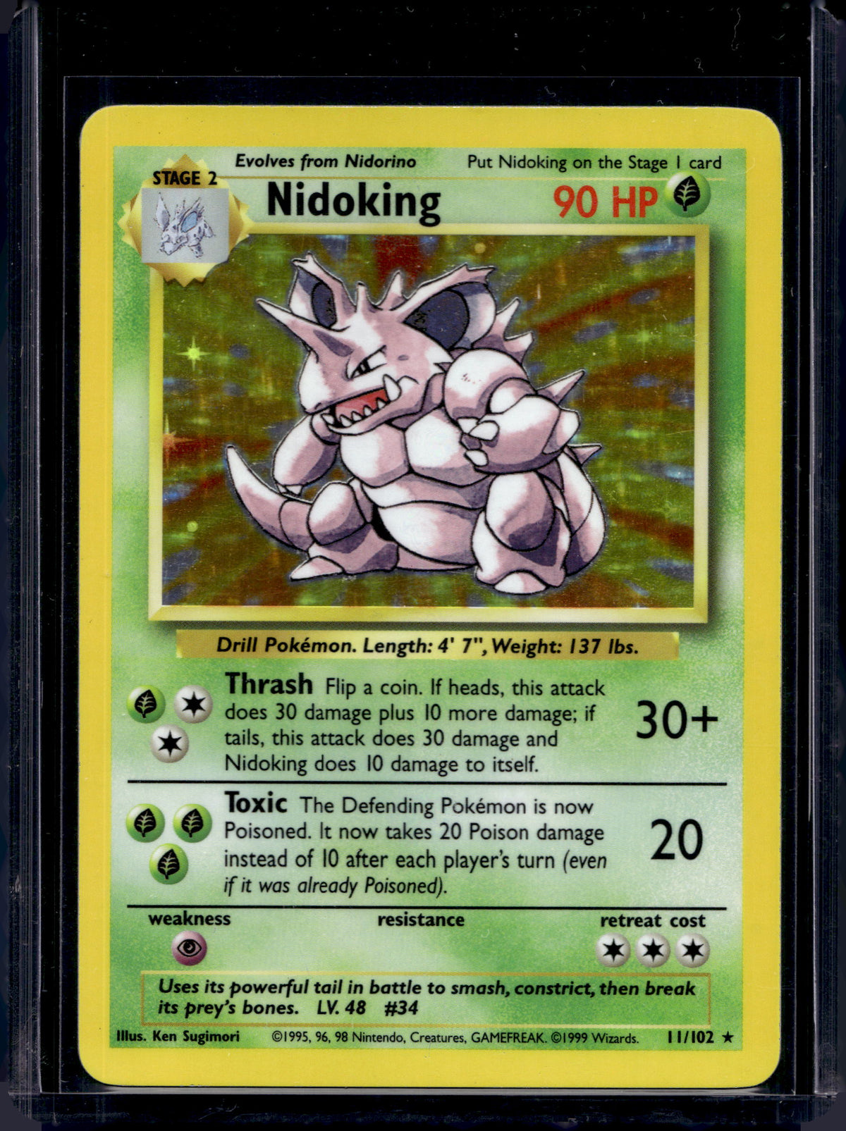 Nidoking (Base Set - Holo) 11/102 Raw