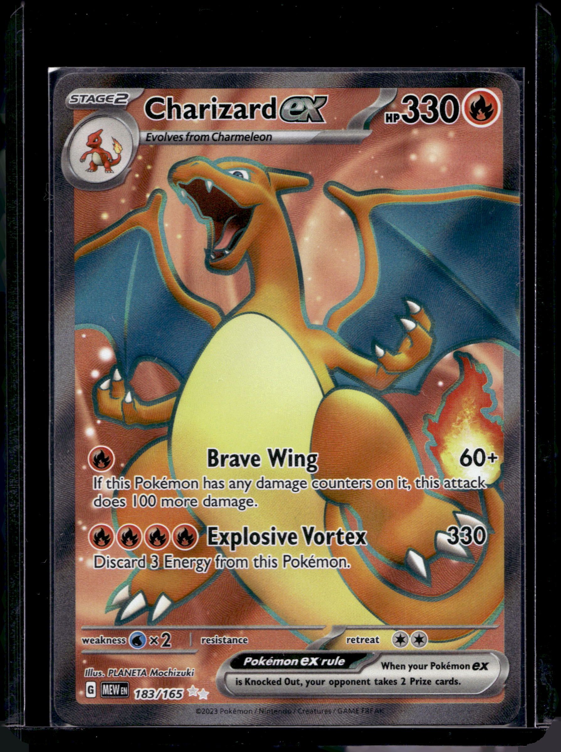 Charizard Ex 183/165 Raw RookieLegends