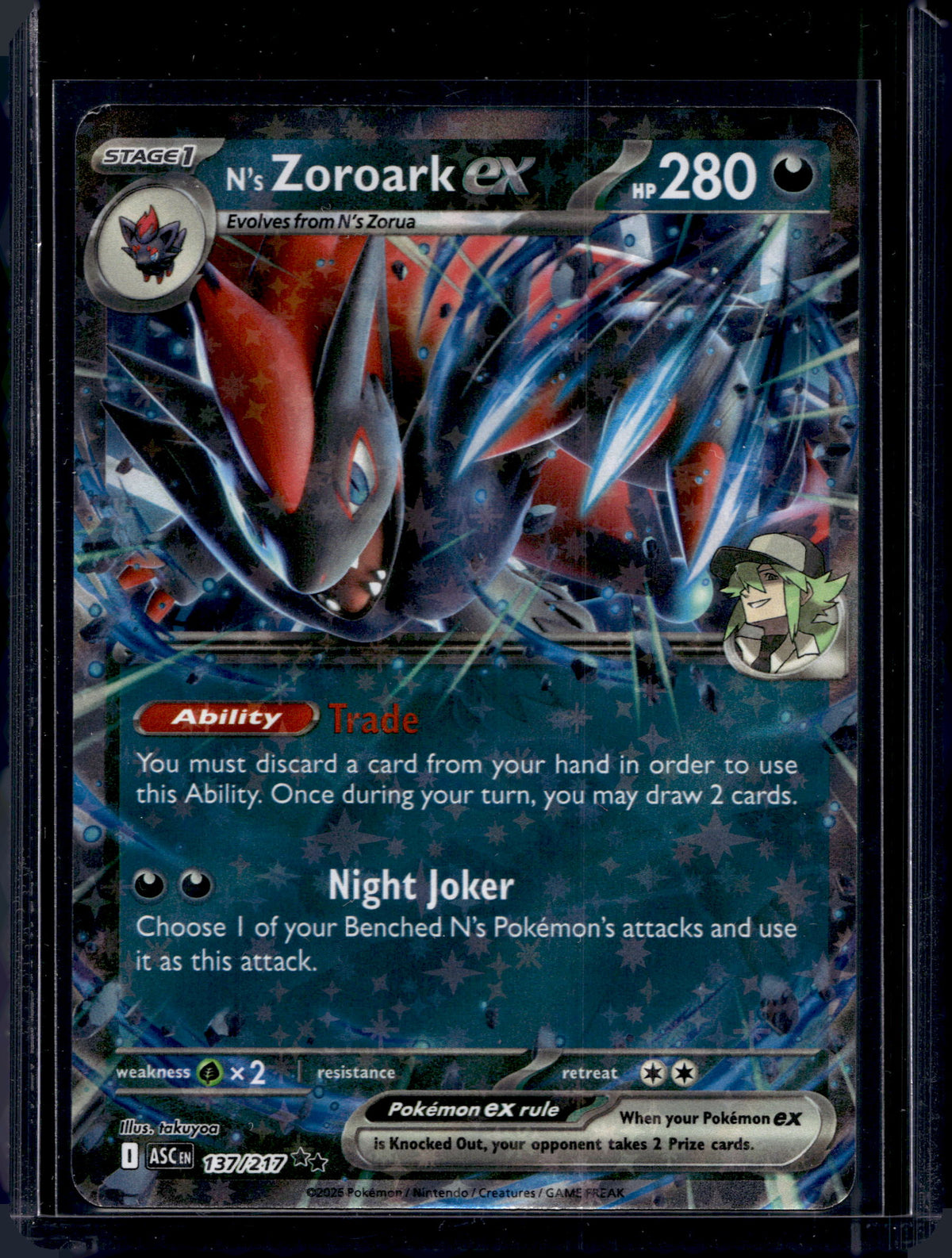 N's Zoroark ex 137/217 Raw RookieLegends