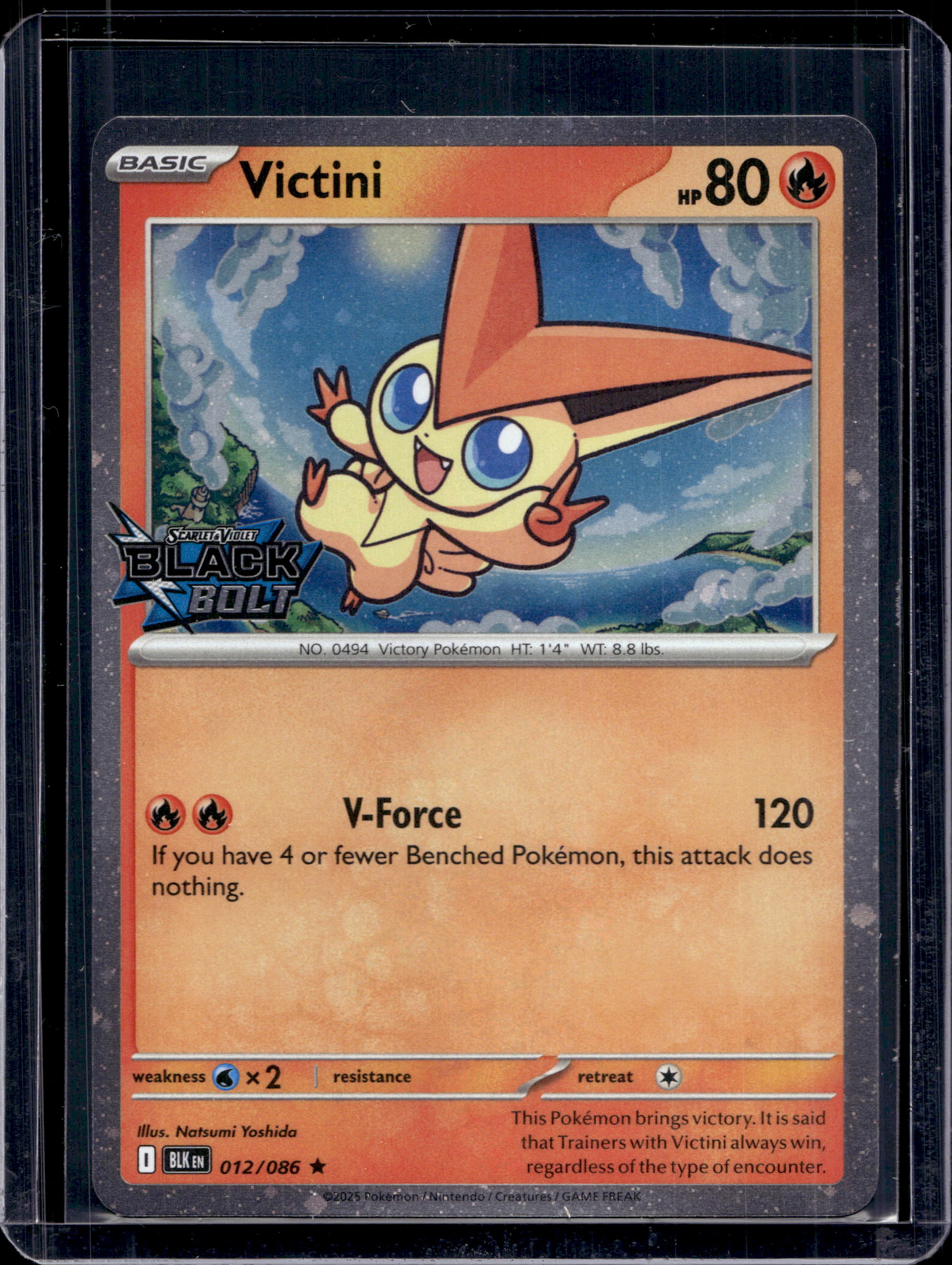 Victini (Black Bolt Stamped) 012/086 Raw RookieLegends