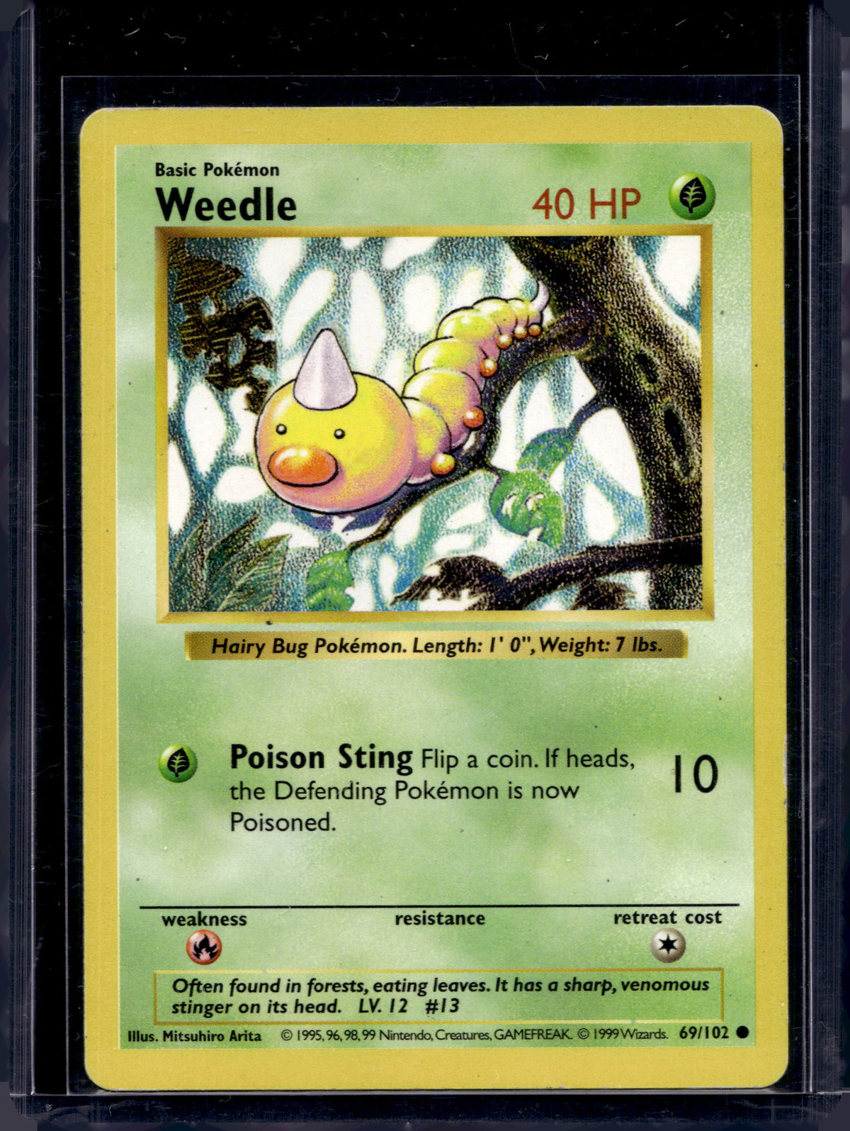 Weedle (Base Set - Shadowless - Common) 69/102 Raw