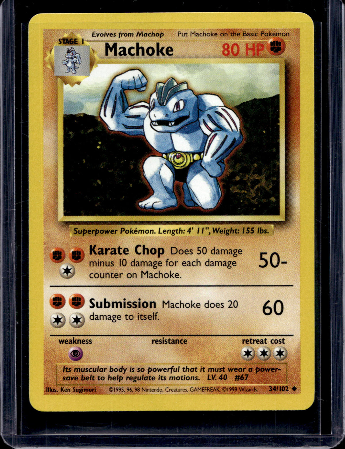 Machoke (Base Set - Unlimited) 34/102 Raw