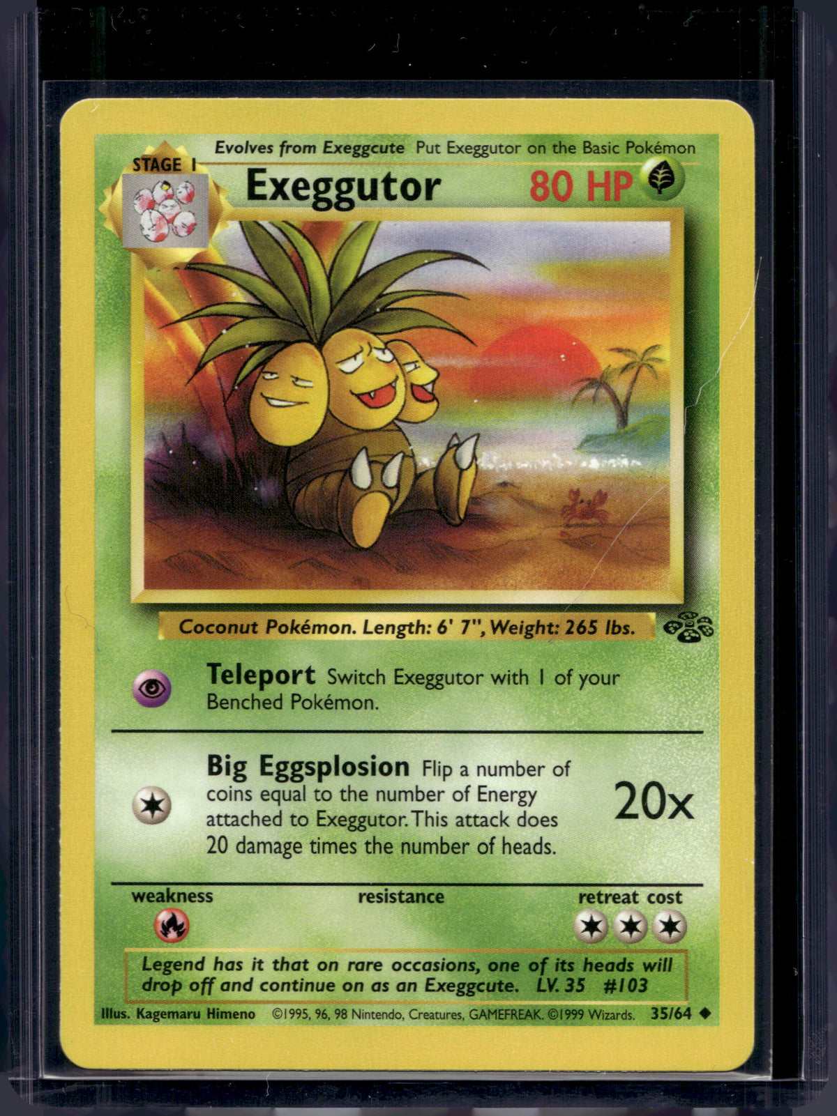 Exeggutor (Jungle - Unlimited) 35/64 Raw