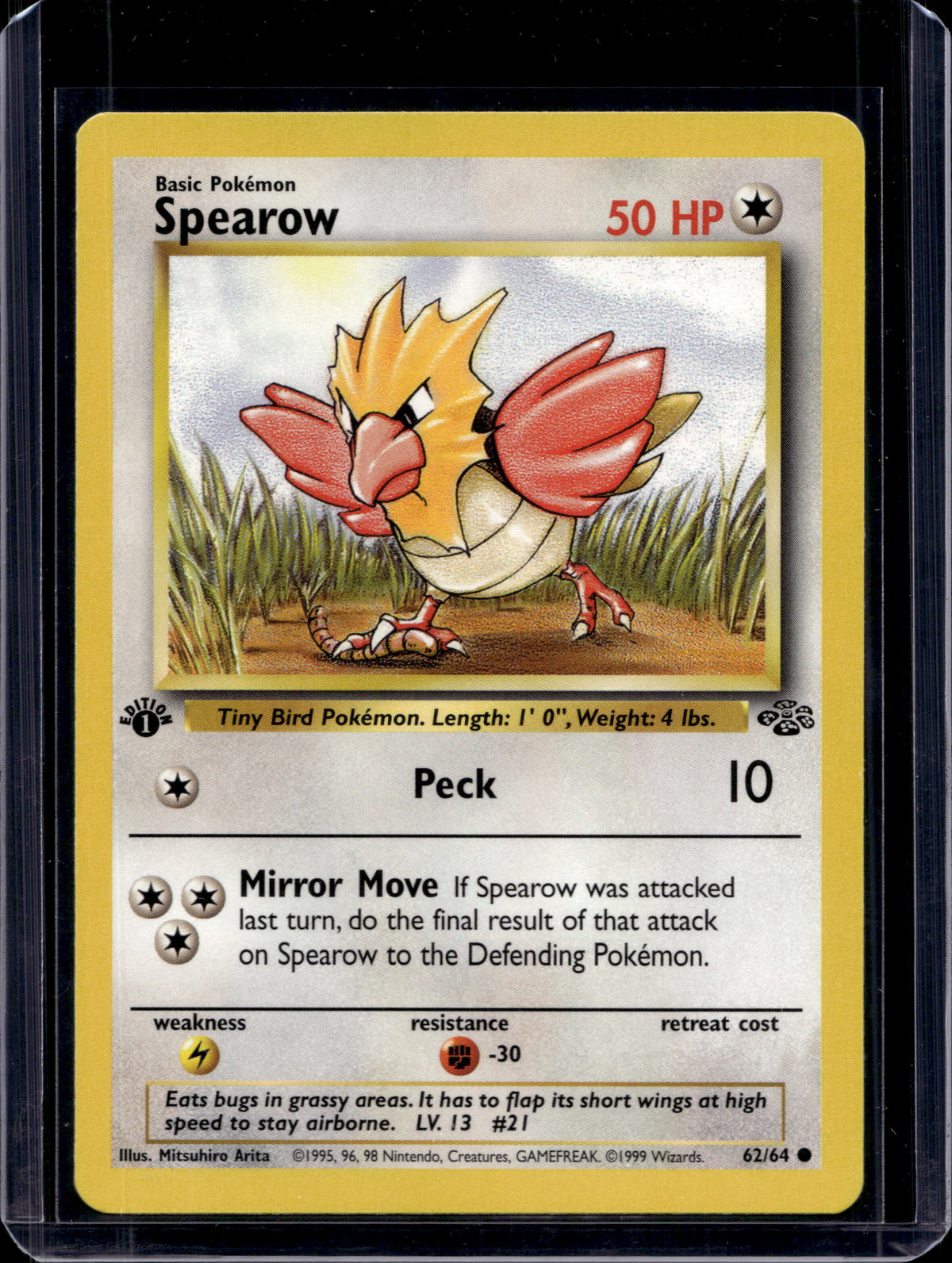 Spearow (Jungle - 1st Edition Common) 62/64 Raw