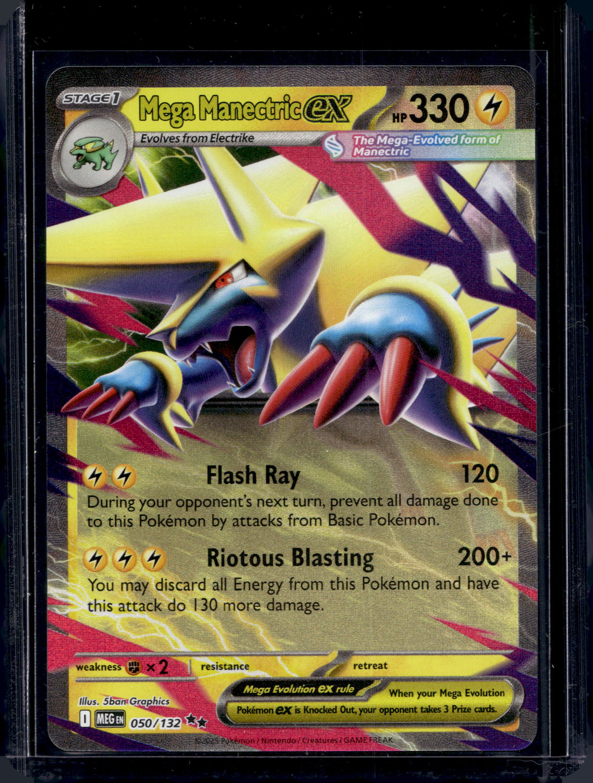 Mega Manectric ex 050/132 Raw RookieLegends