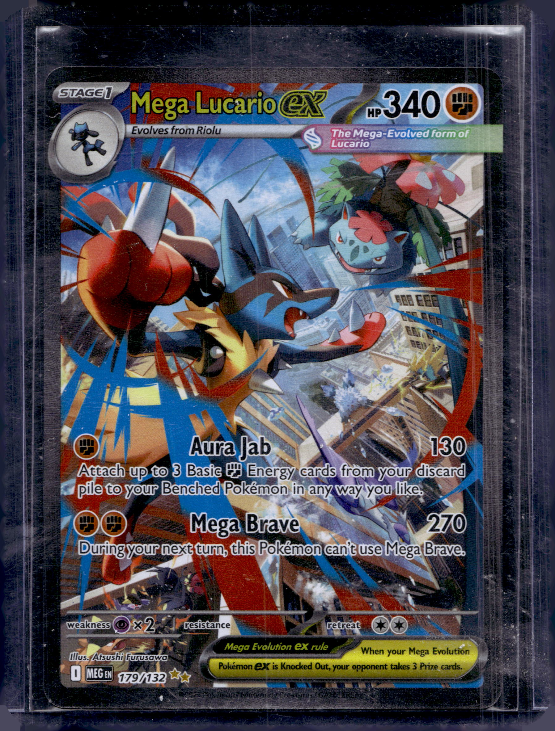 Mega Lucario Ex 179/132 Raw