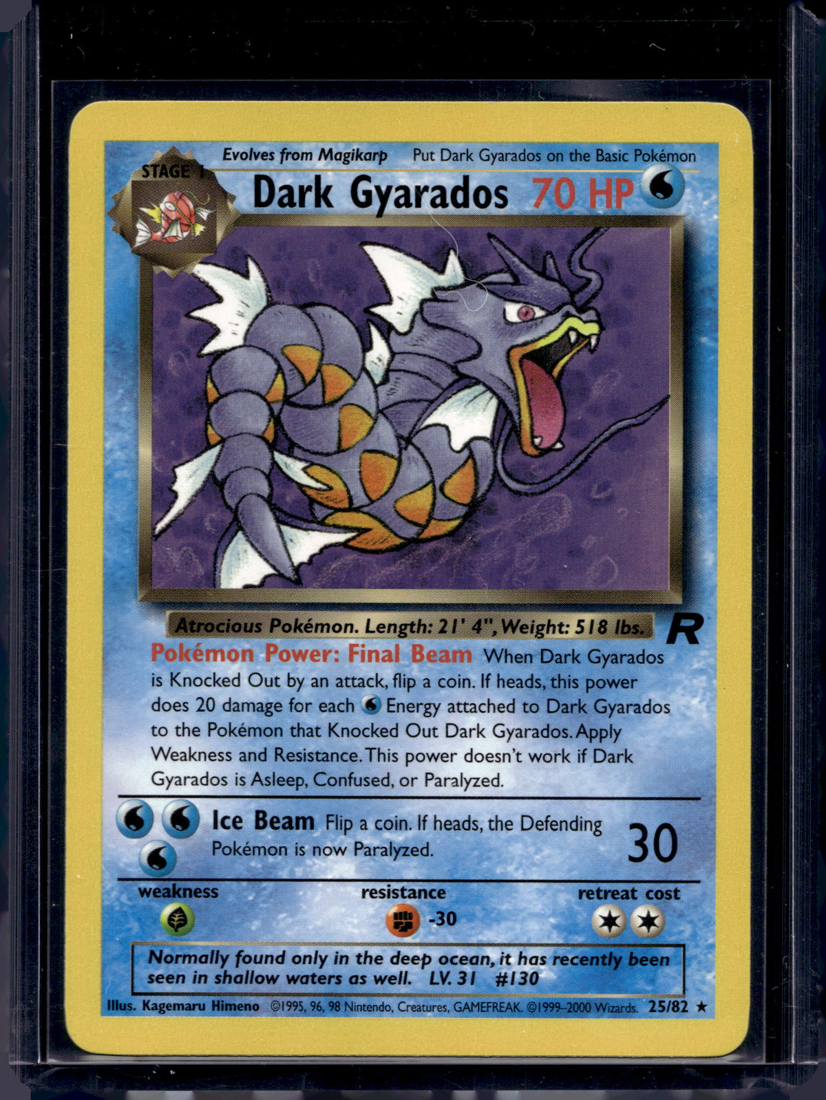 Dark Gyarados (Team Rocket's - Unlimited) 25/82 Raw