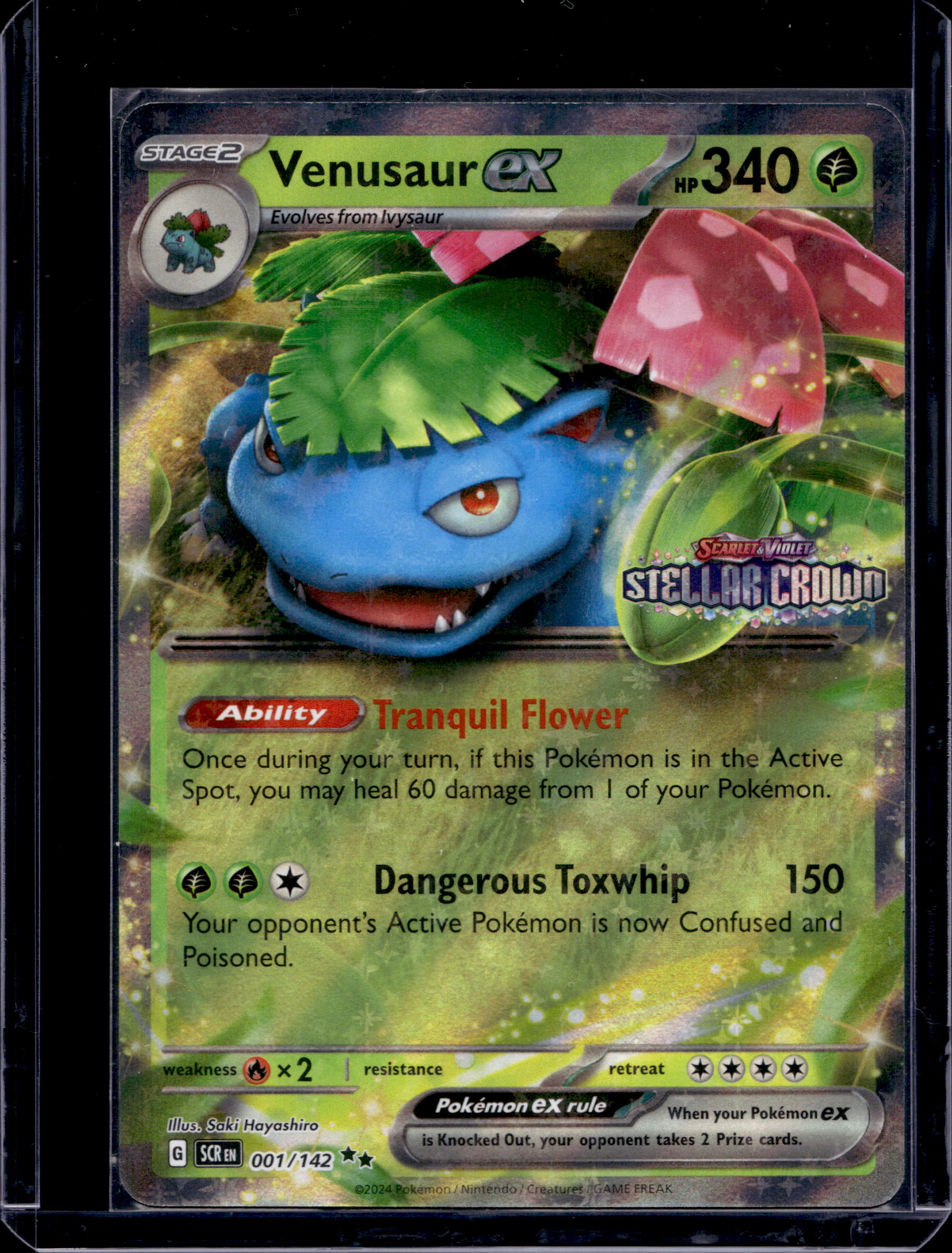 Venusaur Ex - Stellar Crown Stamped - 001/142 Raw RookieLegends