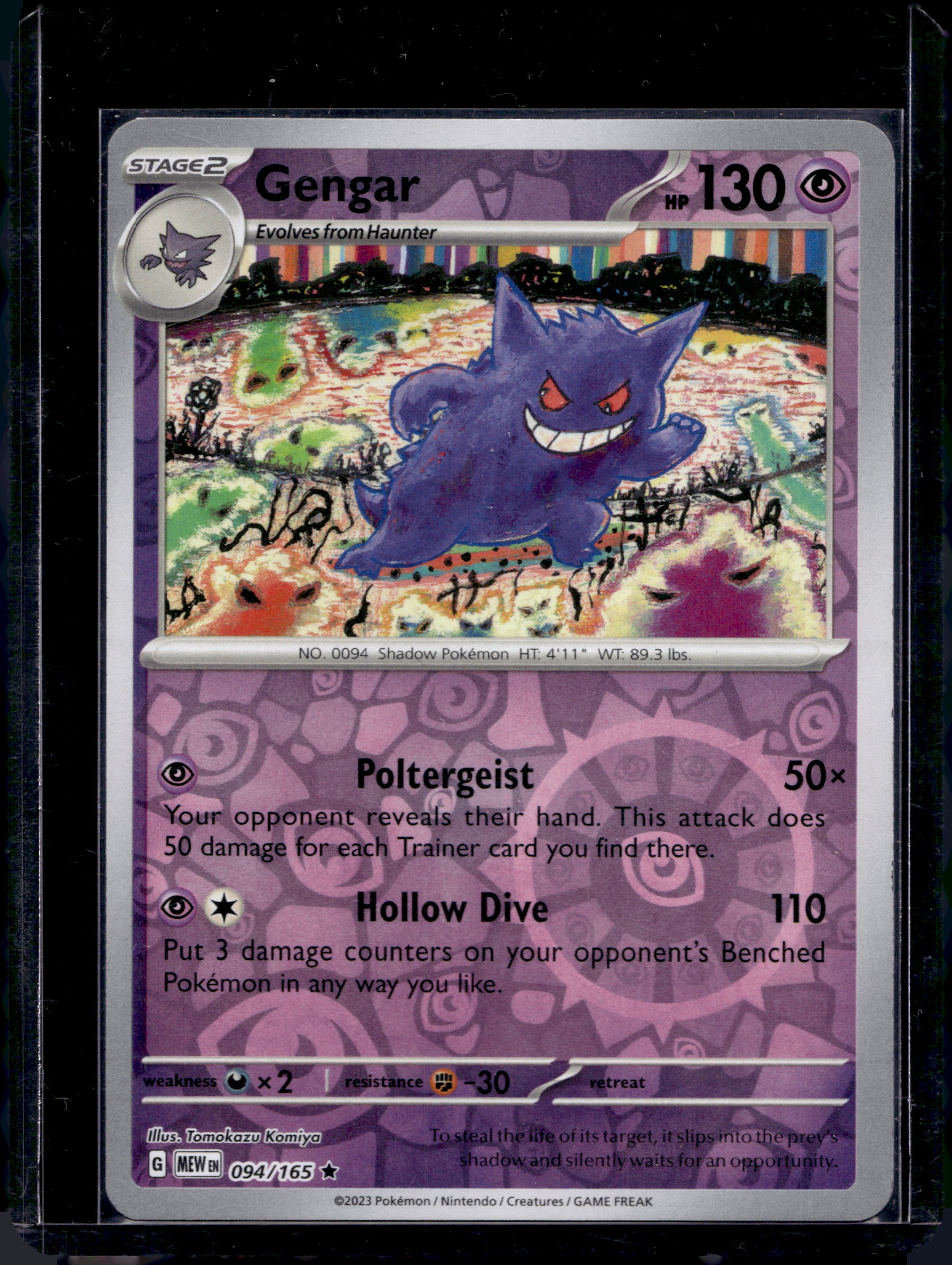 Gengar Reverse Holo 094/165 Raw RookieLegends