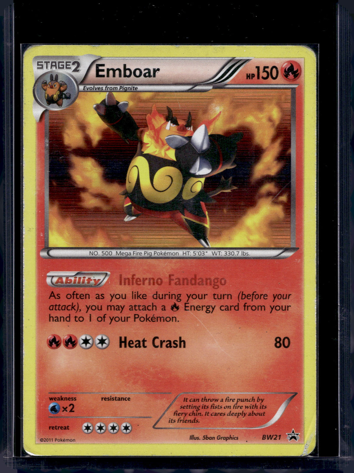 Emboar - Holofoil - BW21 Raw