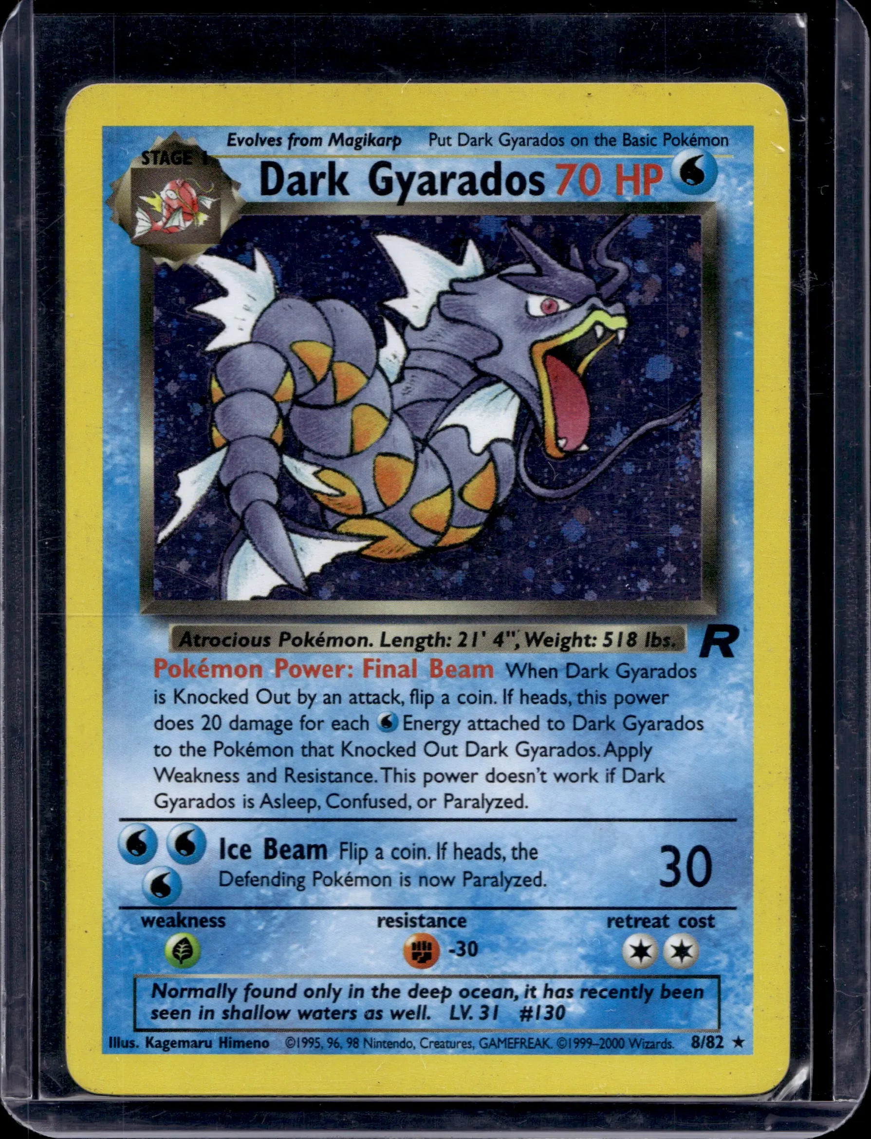 Dark Gyarados - Team Rocket 8/82 Raw RookieLegends