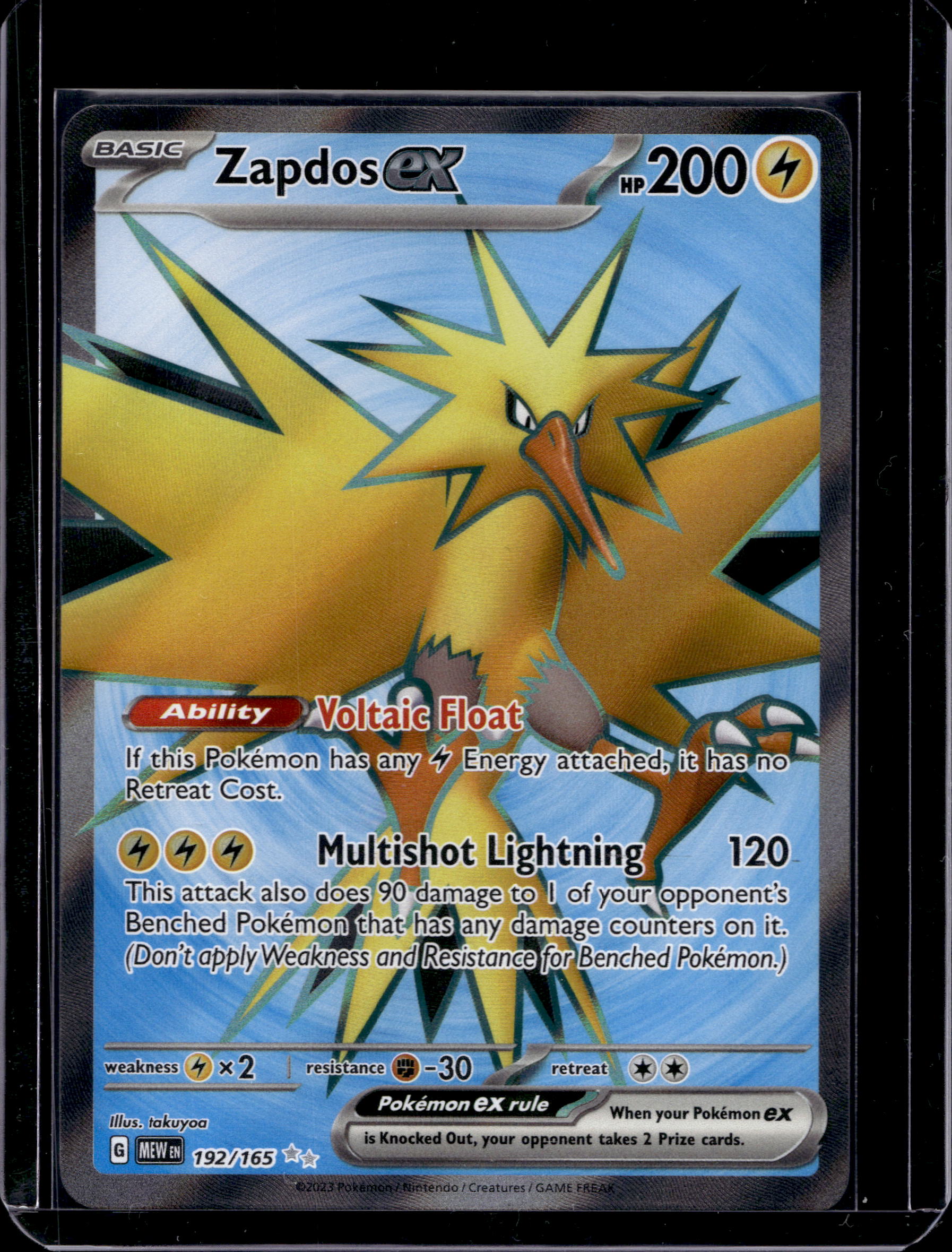 Zapdos Ex 192/165 Raw RookieLegends