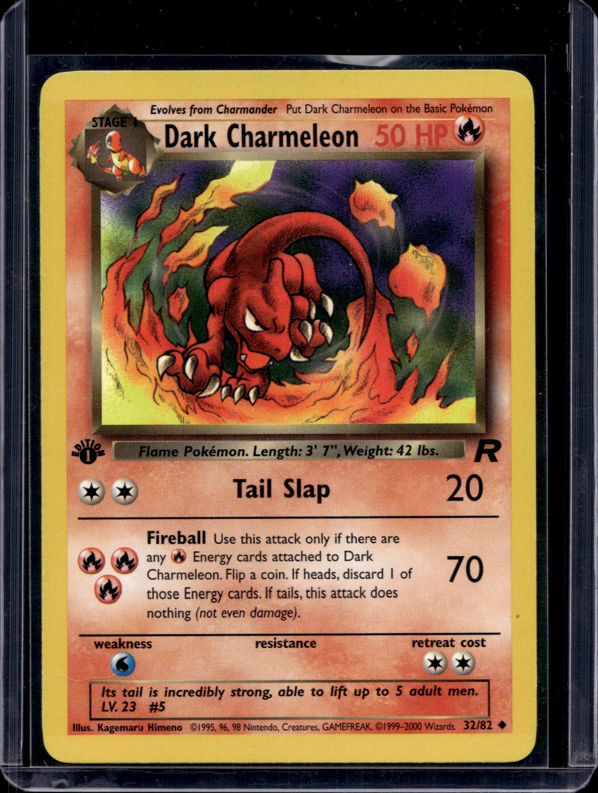Dark Charmeleon (Team Rocket's - 1 St Edition - Unlimited) 33/82 Raw