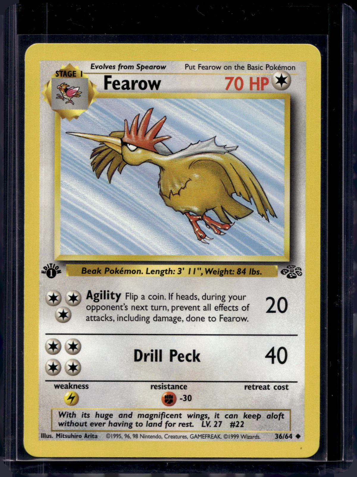 Fearow (Jungle - 1st Edition Common) 36/64 Raw