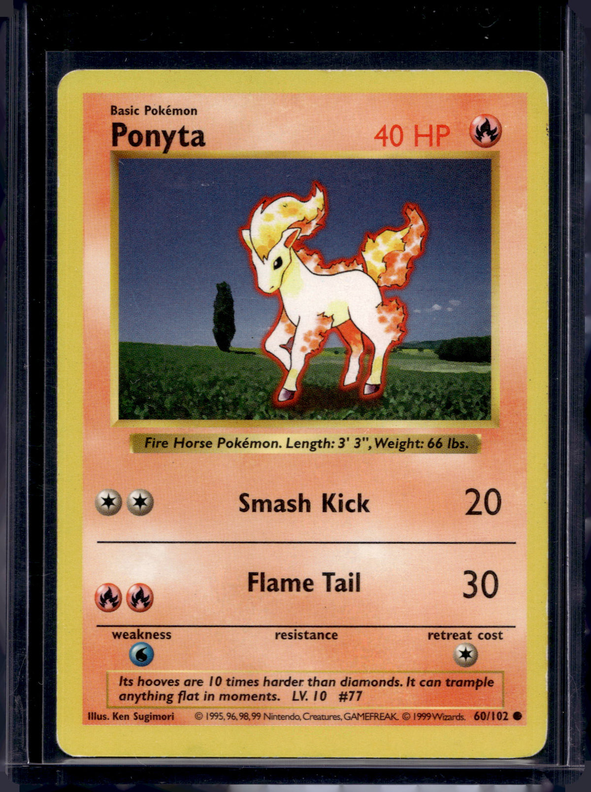 Ponyta (Base Set - Shadowless - Common) 60/102 Raw