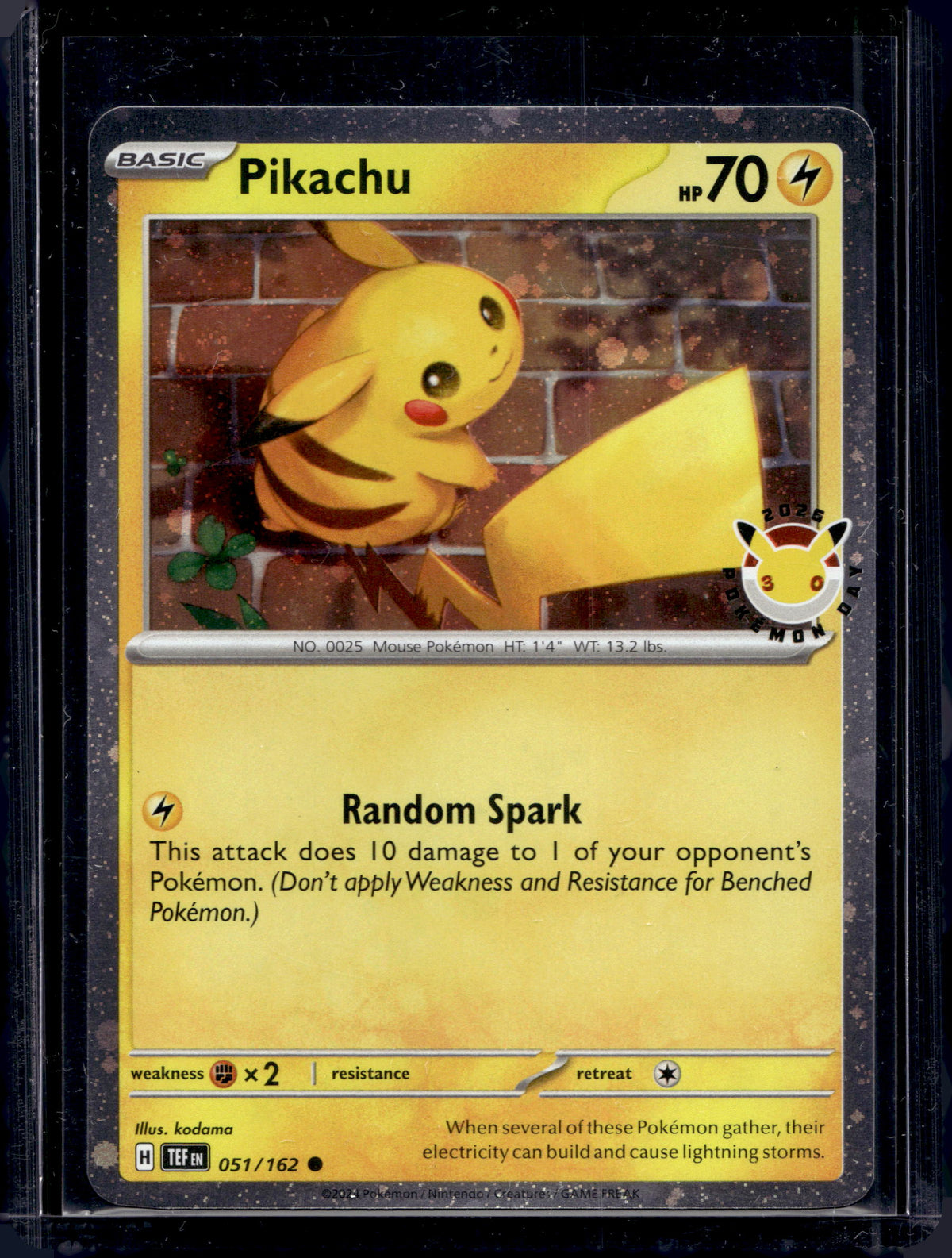Pikachu (Pokemon Day 2026) 051/162 Raw RookieLegends