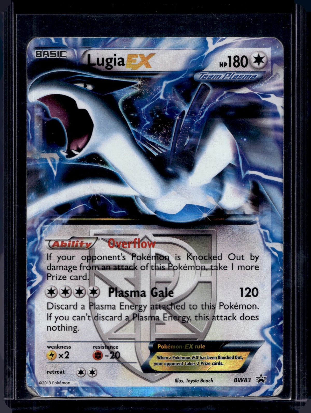 Lugia EX (Team Plasma) BW83 Raw
