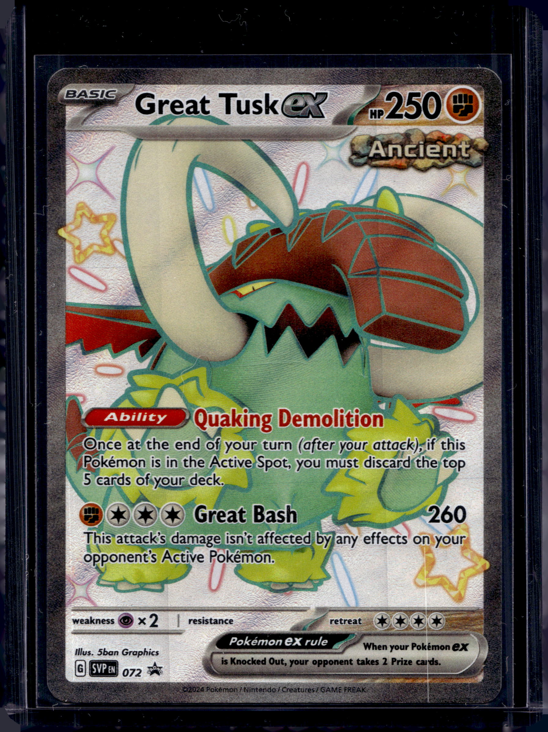 Great Tusk ex 072 Raw RookieLegends