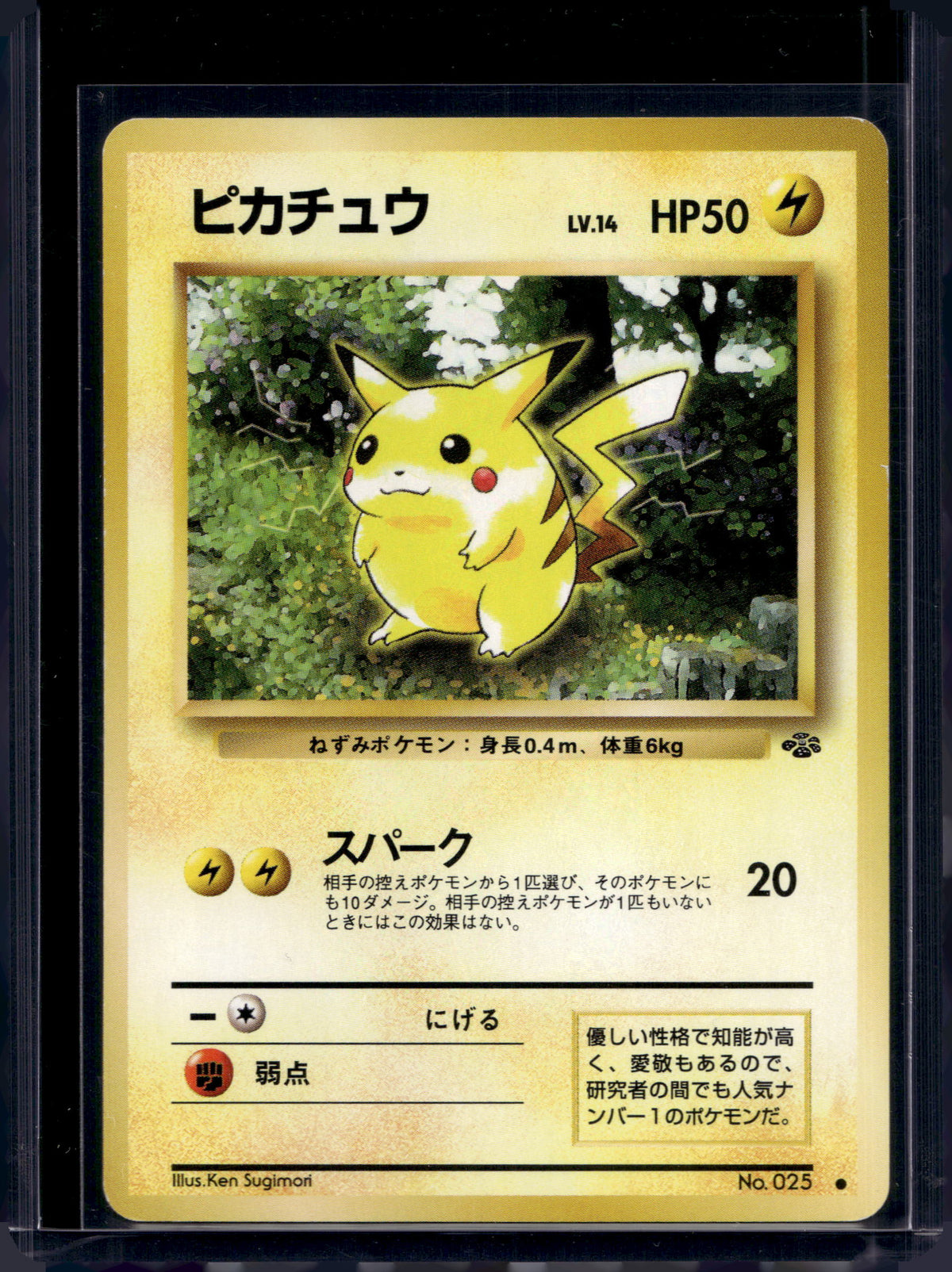 Pikachu (Jungle - Japanese - Unlimited) No.025 Raw