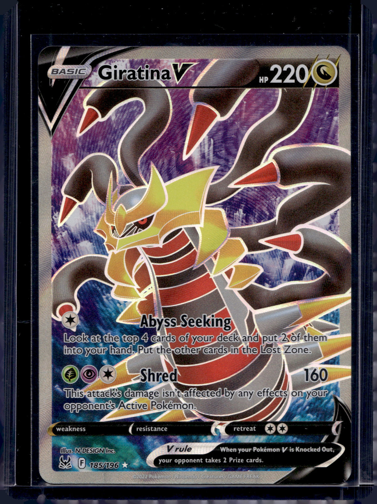 Giratina V (Full Art) 185/196 Raw